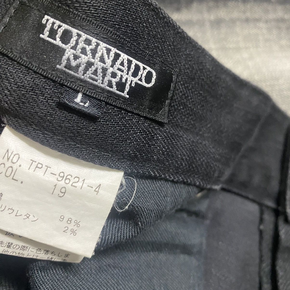 Tornado Mart Tornado Mart Clawmark Black Denim Cropped Jeans Distressed Size US 30 / EU 46 - 19 Thumbnail