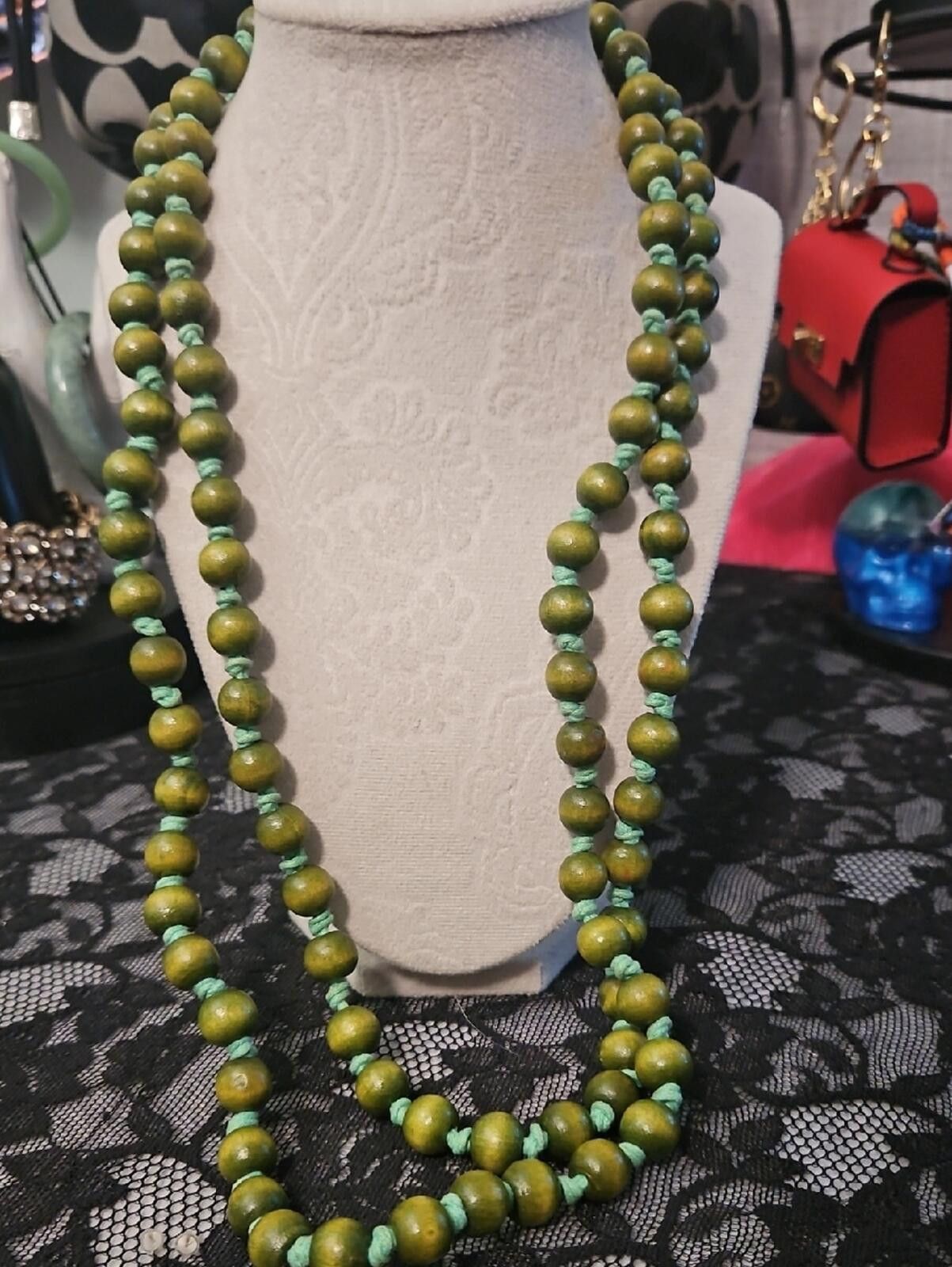 Other Turtle Set, 2 Piece, Green Beaded Layered Necklace Size ONE SIZE - 1 Thumbnail