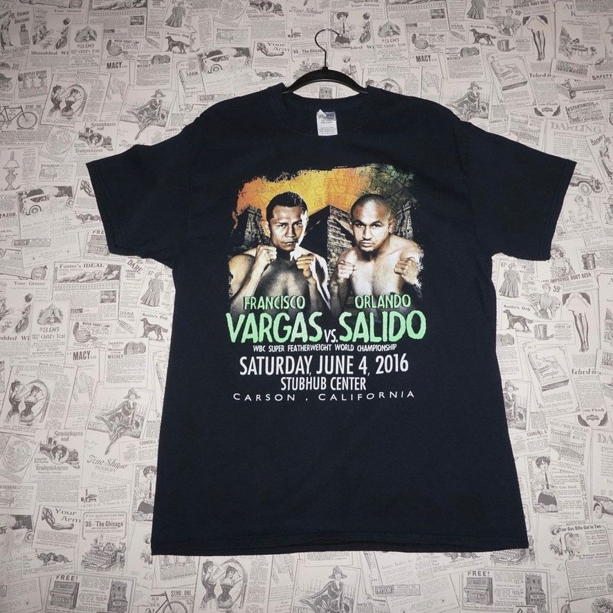 Vintage Large - Vintage Y2K Vargas vs Salido boxing fight t-shirt Size US L / EU 52-54 / 3 - 4 Thumbnail
