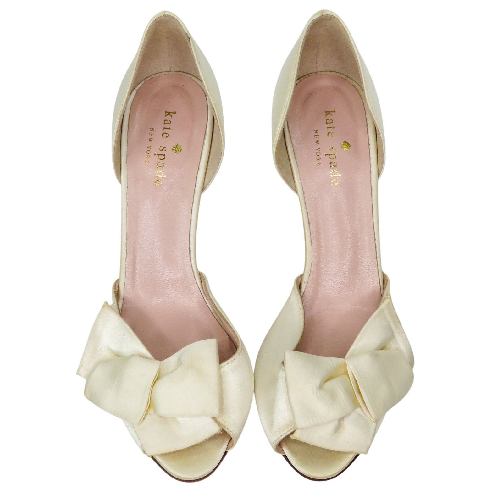 Kate Spade Kate Spade Sala D'Orsay Pump Heels Ivory Satin Glitter 7 Size US 7 / IT 37 - 4 Thumbnail