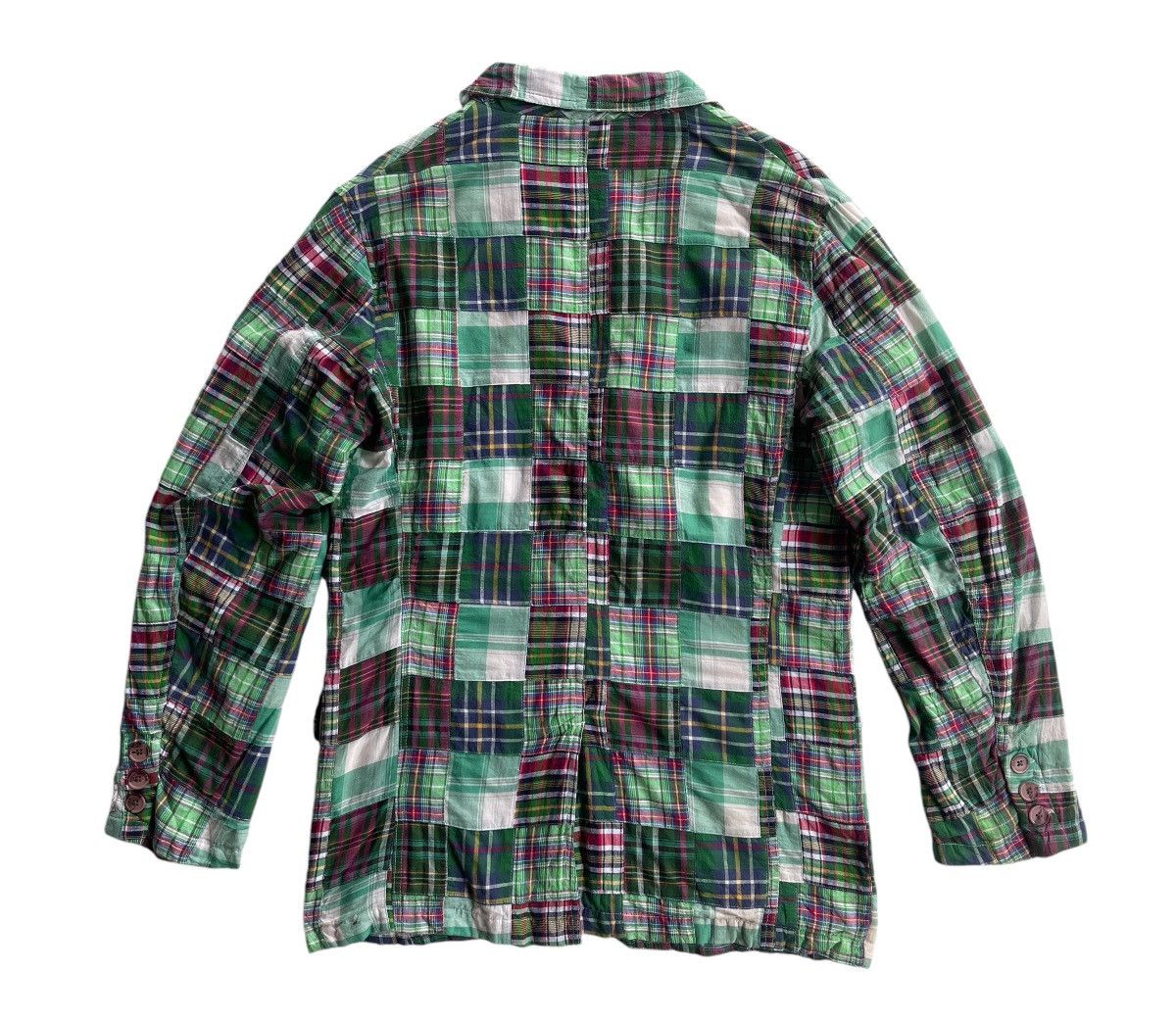 Japanese Brand Multicolor Green Tartan Patchwork Jacket coat Size US M / EU 48-50 / 2 - 4 Thumbnail
