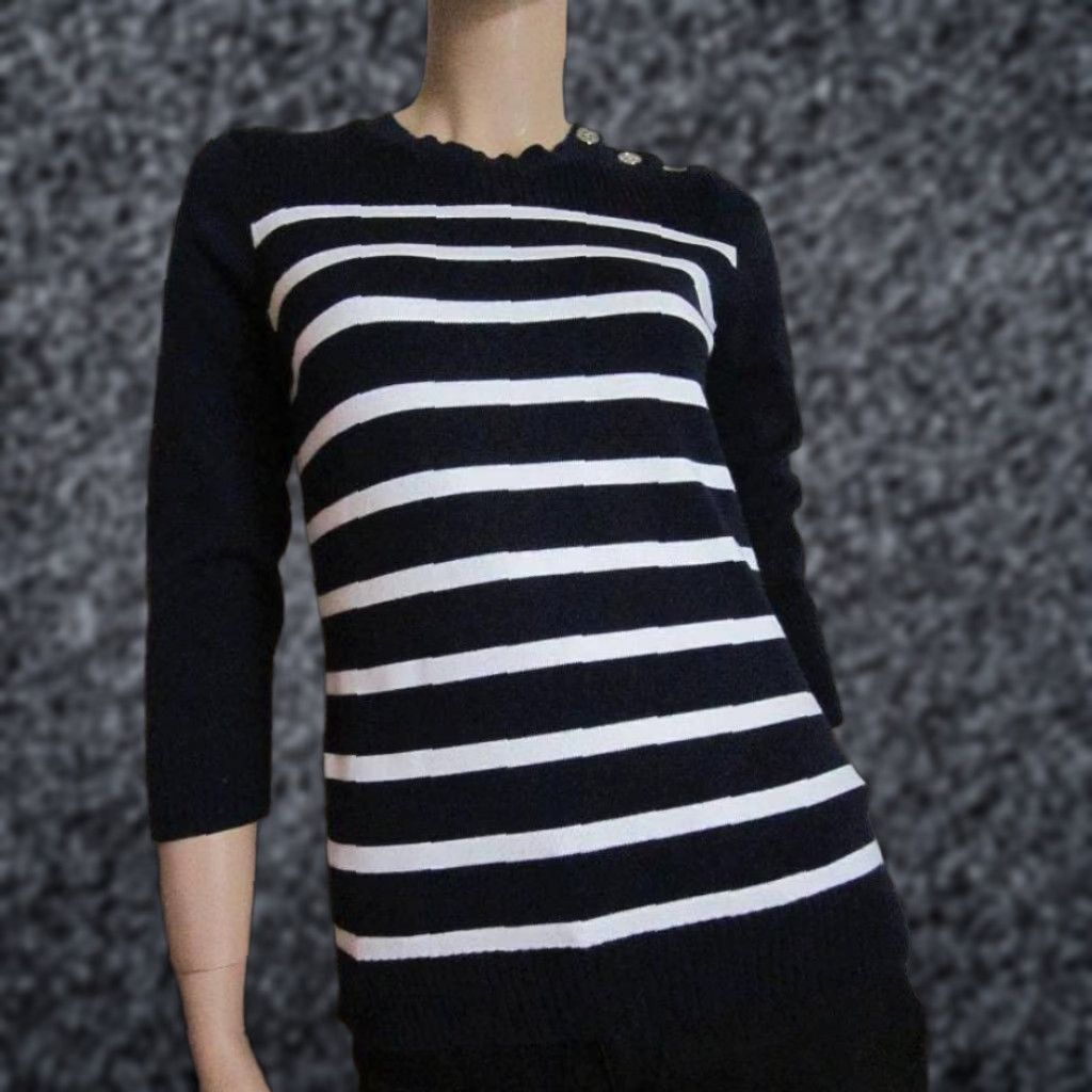 Ralph Lauren Polo Ralph Lauren Navy Striped Sweater Jumper NWT S Size S / US 4 / IT 40 - 1 Preview