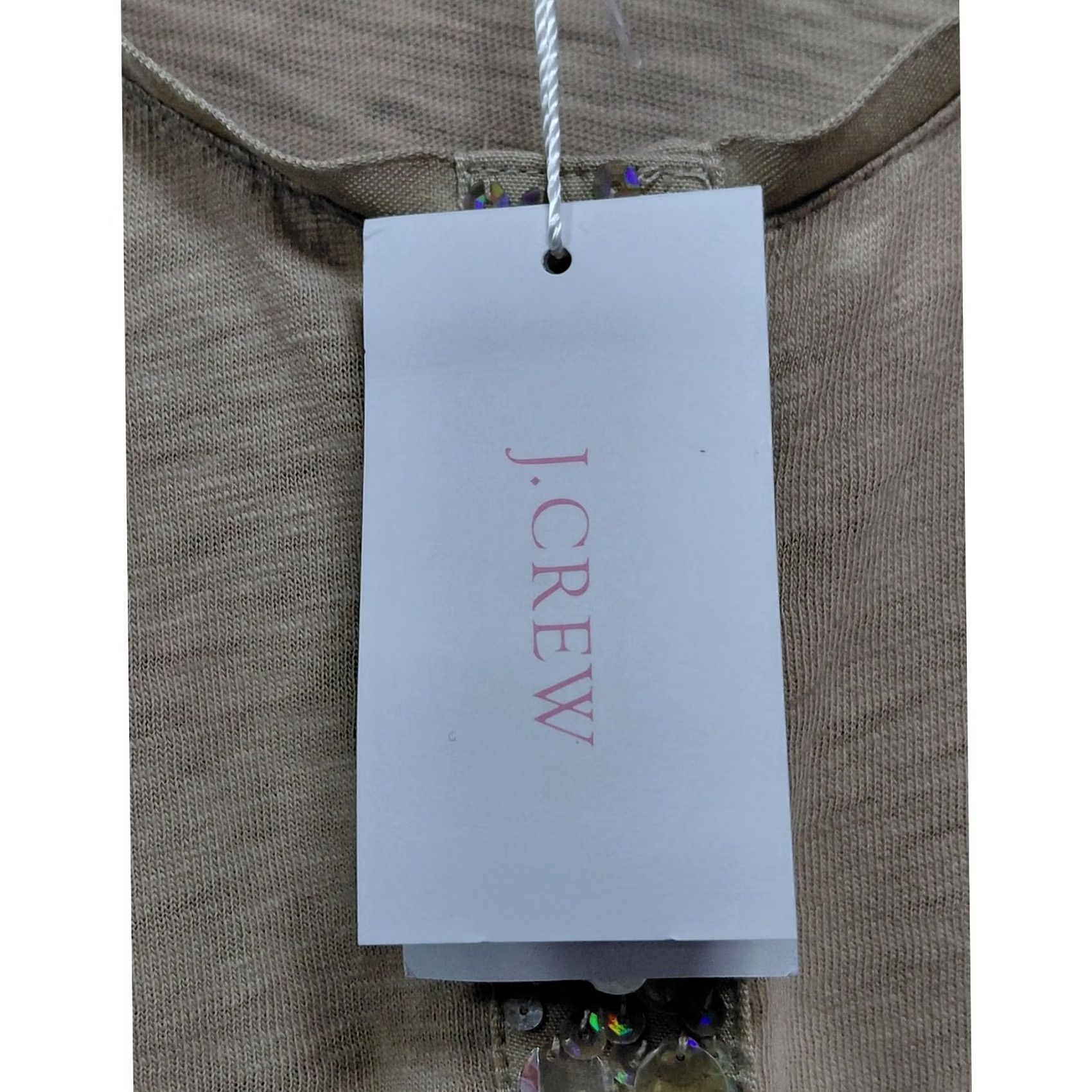 J.Crew J.CREW Beaded Cardigan Sweater Beige Solid Knit Women Size S Size S / US 4 / IT 40 - 6 Thumbnail