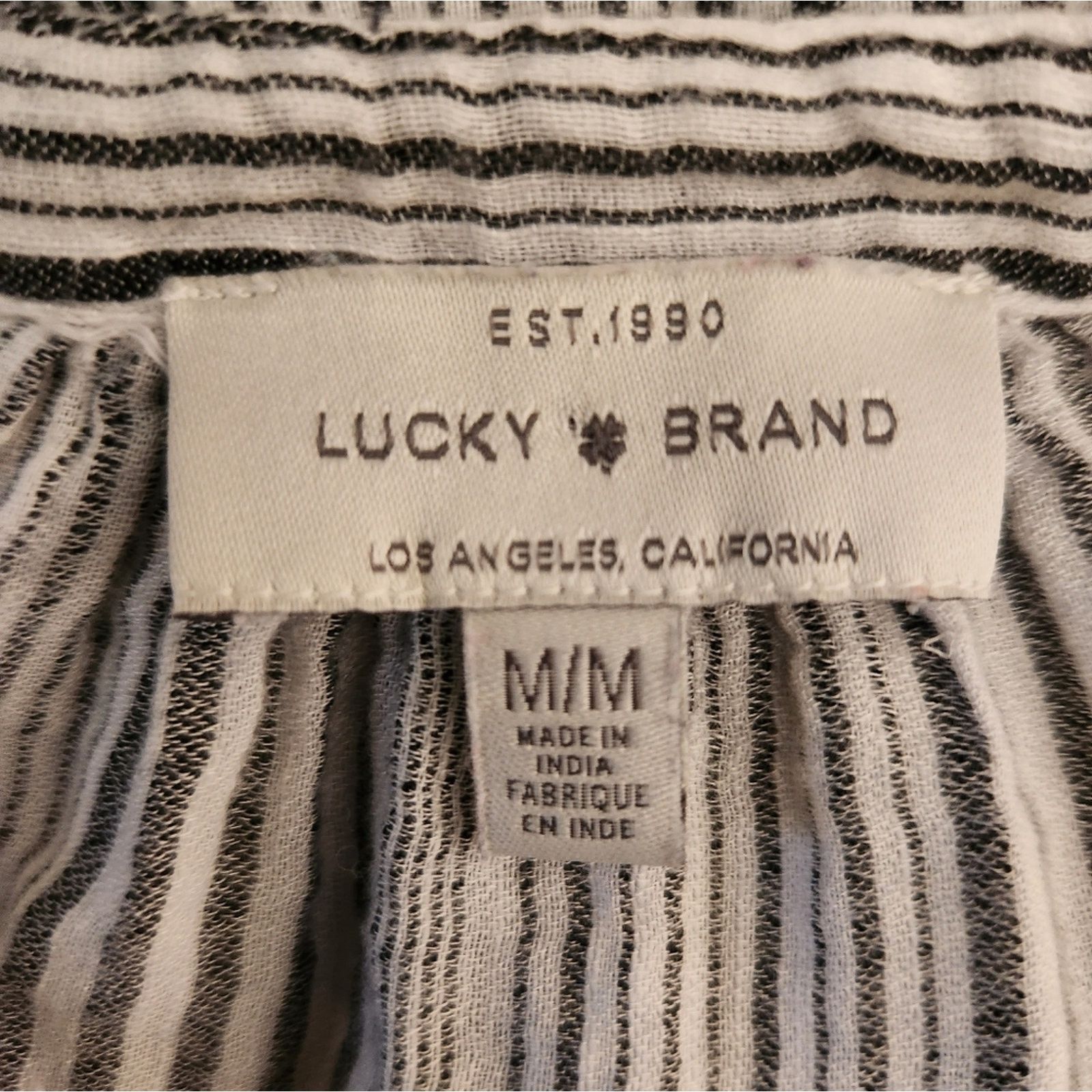 Lucky Brand Lucky Brand Gauzy striped button tunic top Medium Size M / US 6-8 / IT 42-44 - 5 Thumbnail