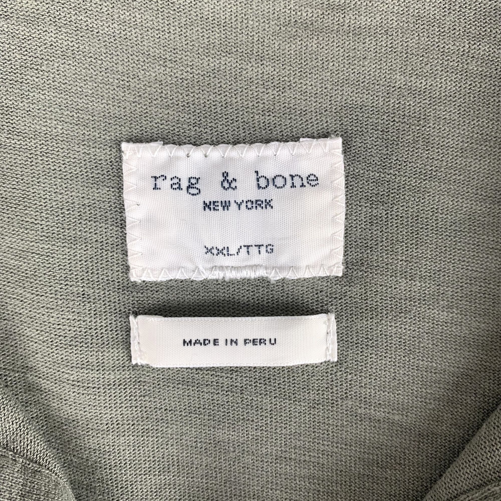 Rag & Bone Rag & Bone Size XXL Mens Sage Green Cotton Polo Shirt Peru Size US XXL / EU 58 / 5 - 2 Thumbnail