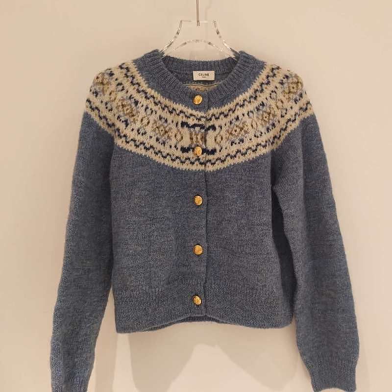 Celine Celine Fair Isle Wool Cardigan Size M Size M / US 6-8 / IT 42-44 - 1 Thumbnail