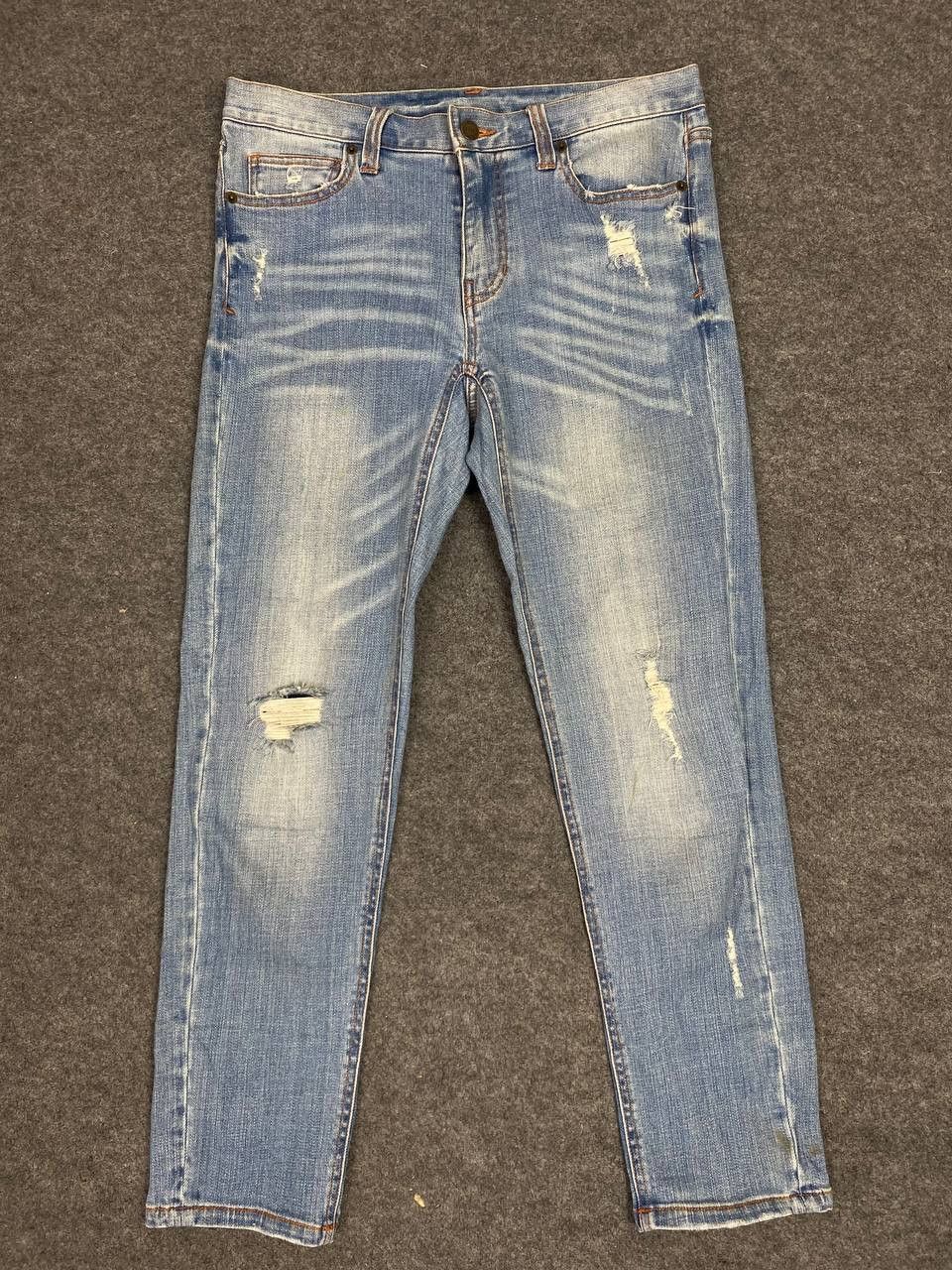 Japanese Brand elle paris skinny distressed denim nice design Size 32" / US 10 / IT 46 - 6 Thumbnail