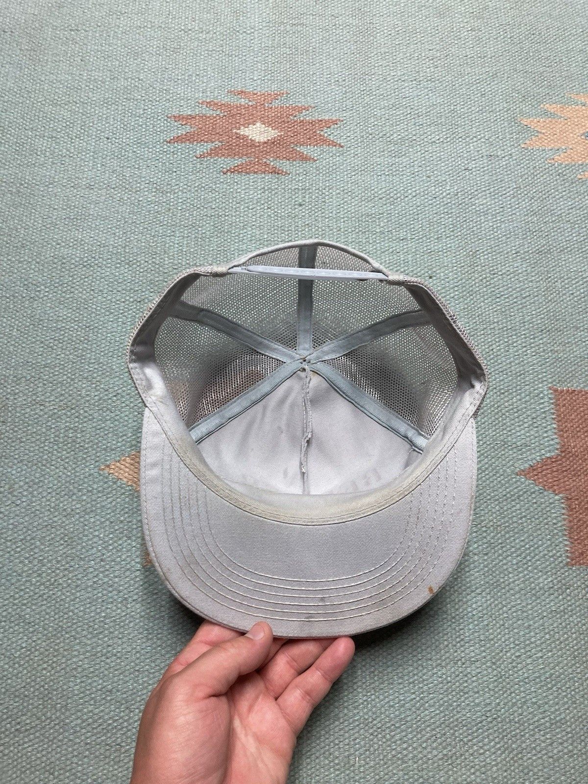 Vintage vtg 80s trucker hat Berger con Agra farm stain worn USA made Size ONE SIZE - 6 Thumbnail