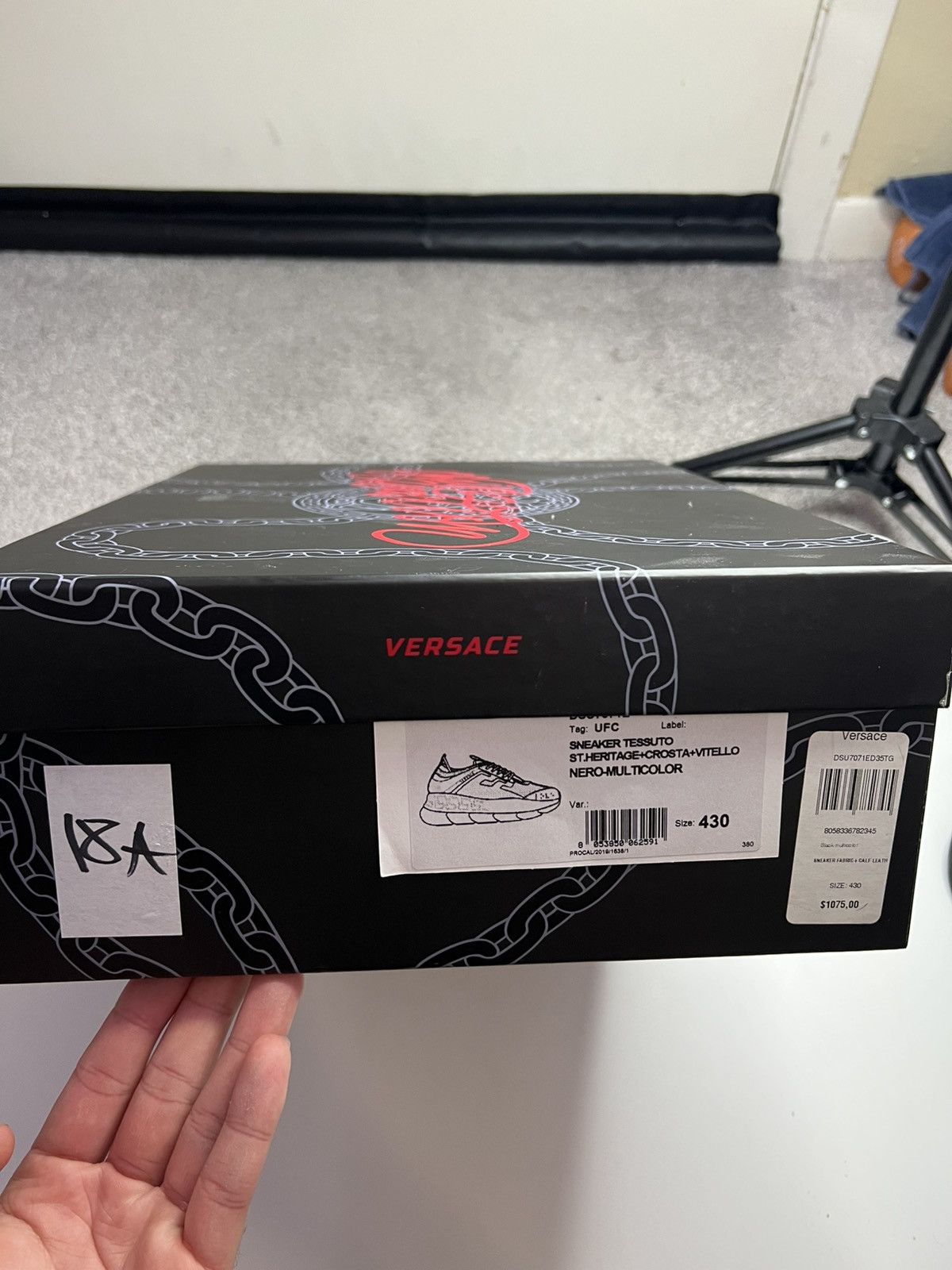 Versace Versace Chain Reaction Barocco Print Black Gold Size US 10 / EU 43 - 7 Thumbnail