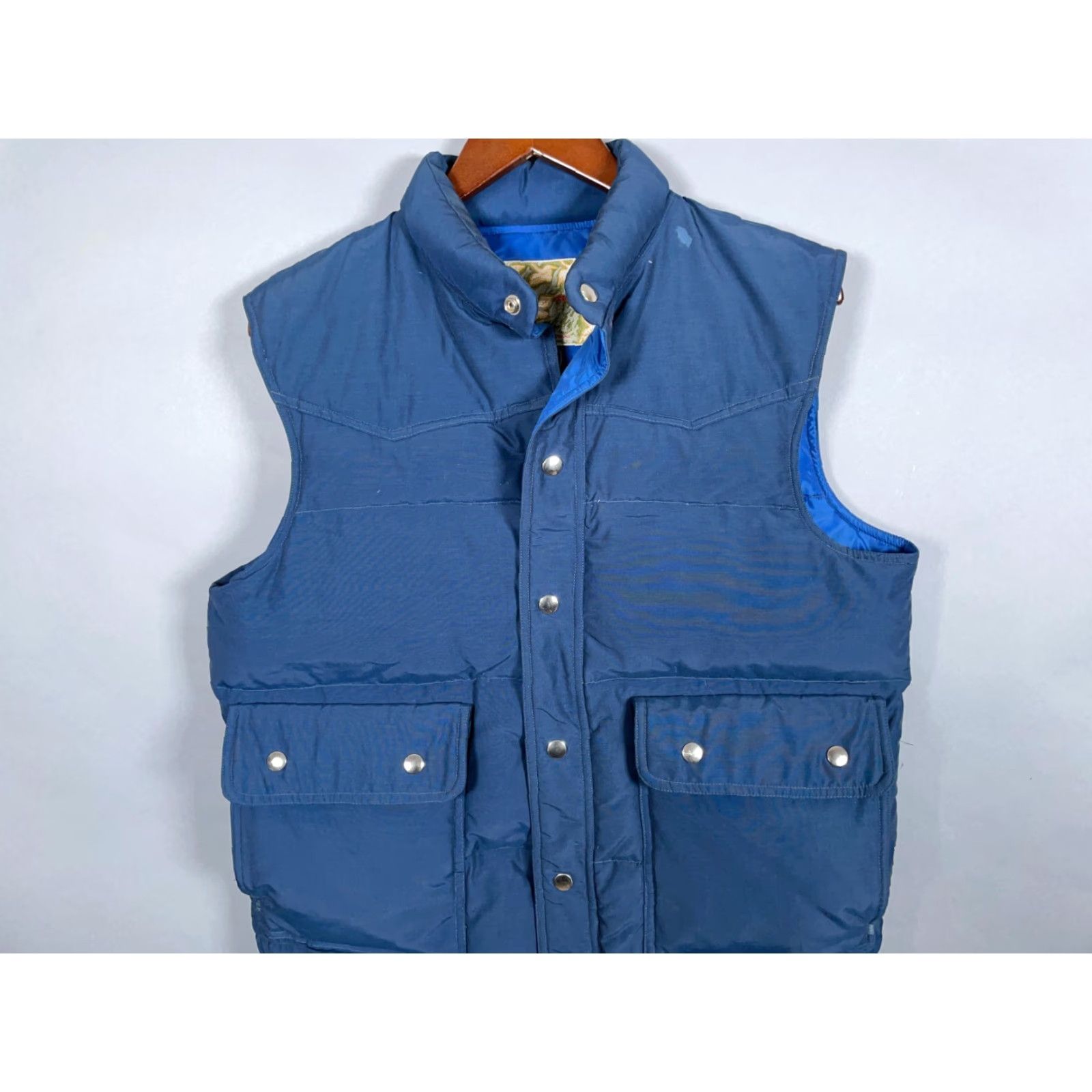 Vintage VINTAGE Friendship Down Puffer Vest Adult Medium Blue Snap Casual 80s Mens Size US M / EU 48-50 / 2 - 4 Thumbnail