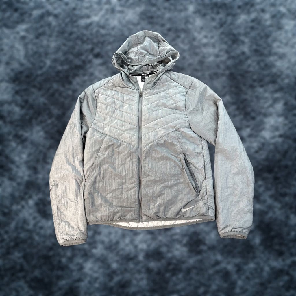 Nike Nike AeroLayer Reflective Repel Jacket Mens S Lightweight Windbreaker Running CU5388-084 Size US S / EU 44-46 / 1 - 1 Thumbnail