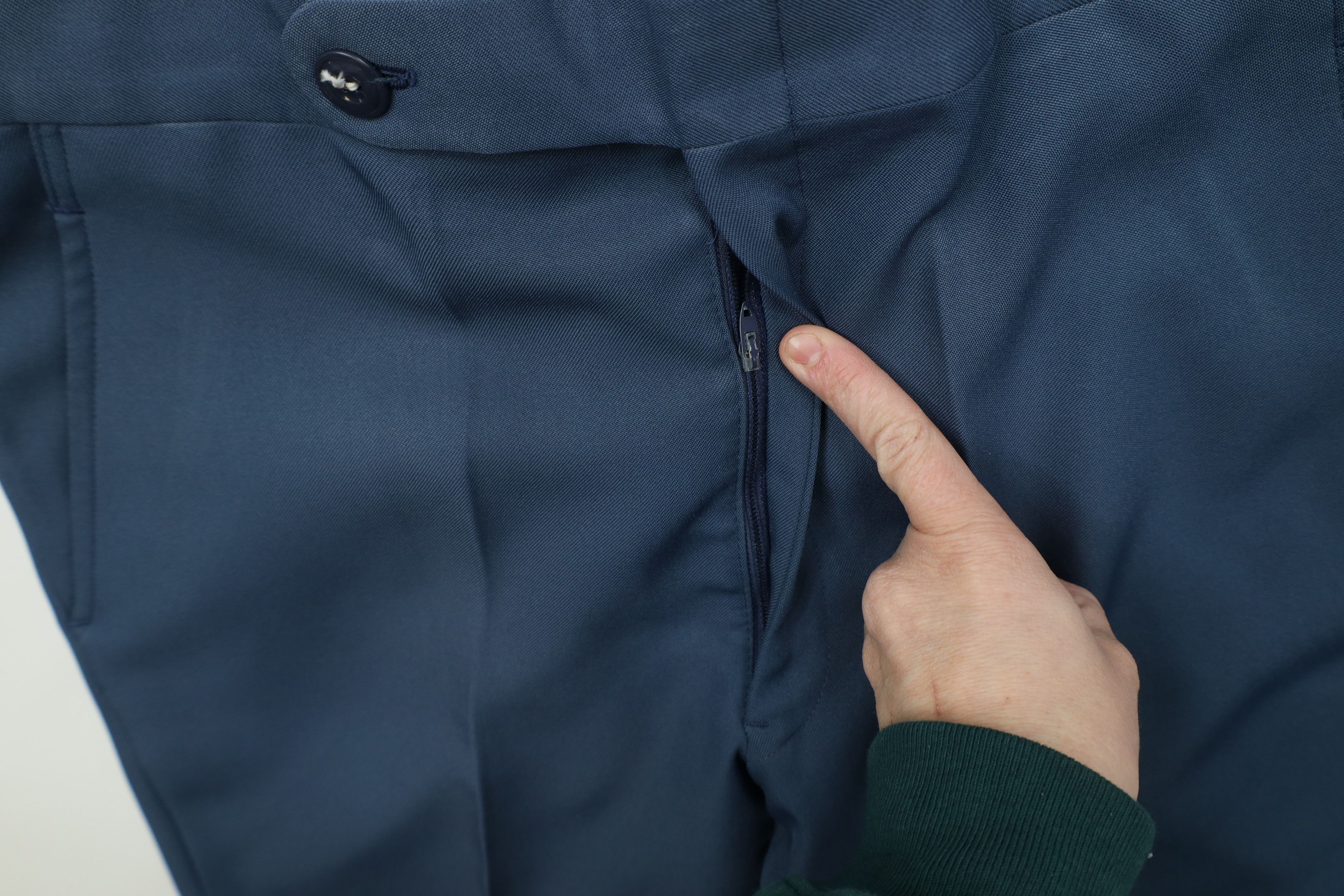 Vintage Vintage 70s Streetwear Flared Wide Leg Chino Pants Blue USA Size US 36 / EU 52 - 7 Thumbnail