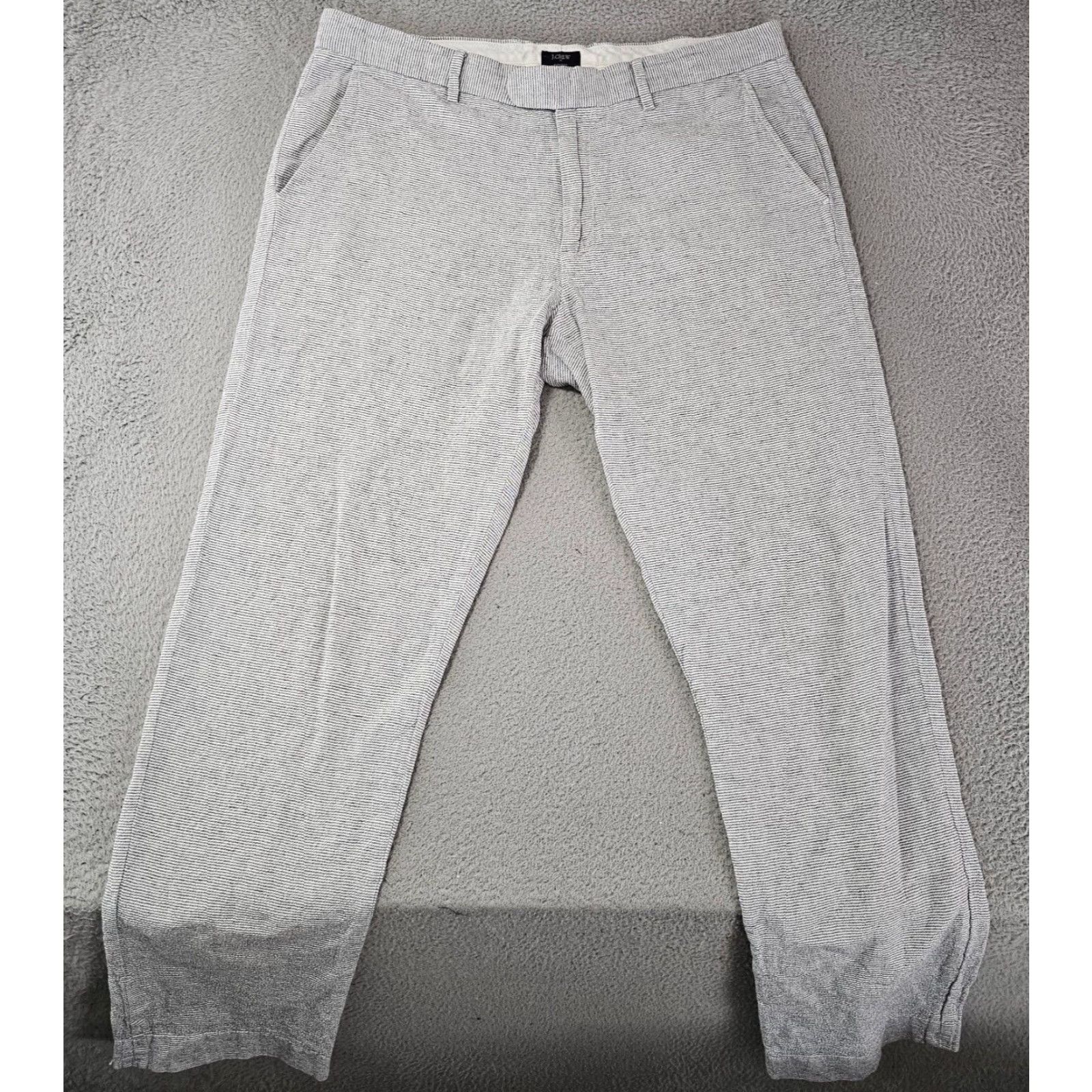 J.Crew J.CREW Pants Mens 35x30.5 Linen Blend Slim Straight Chino Size US 35 - 2 Thumbnail