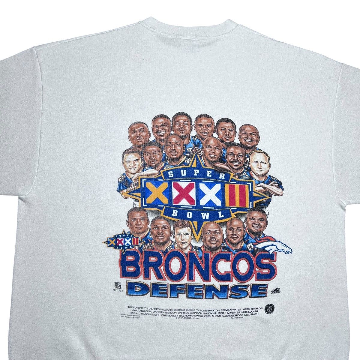 NFL Vtg 1997 NFL Denver Broncos Super Bowl Caricature Sweatshirt Size US XL / EU 56 / 4 - 11 Thumbnail