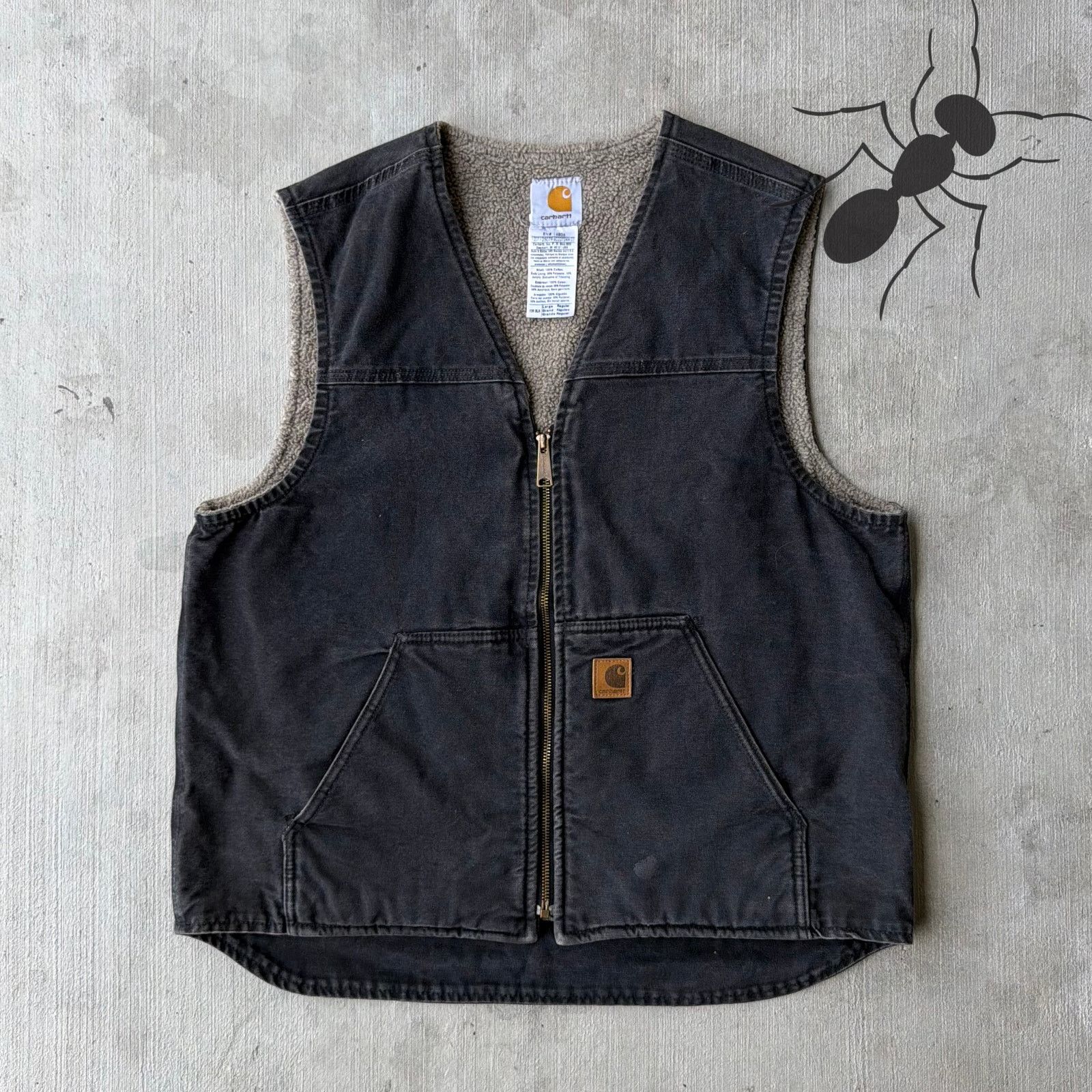 Carhartt × Vintage Carhartt V26 black work wear vest Size US L / EU 52-54 / 3 - 1 Thumbnail