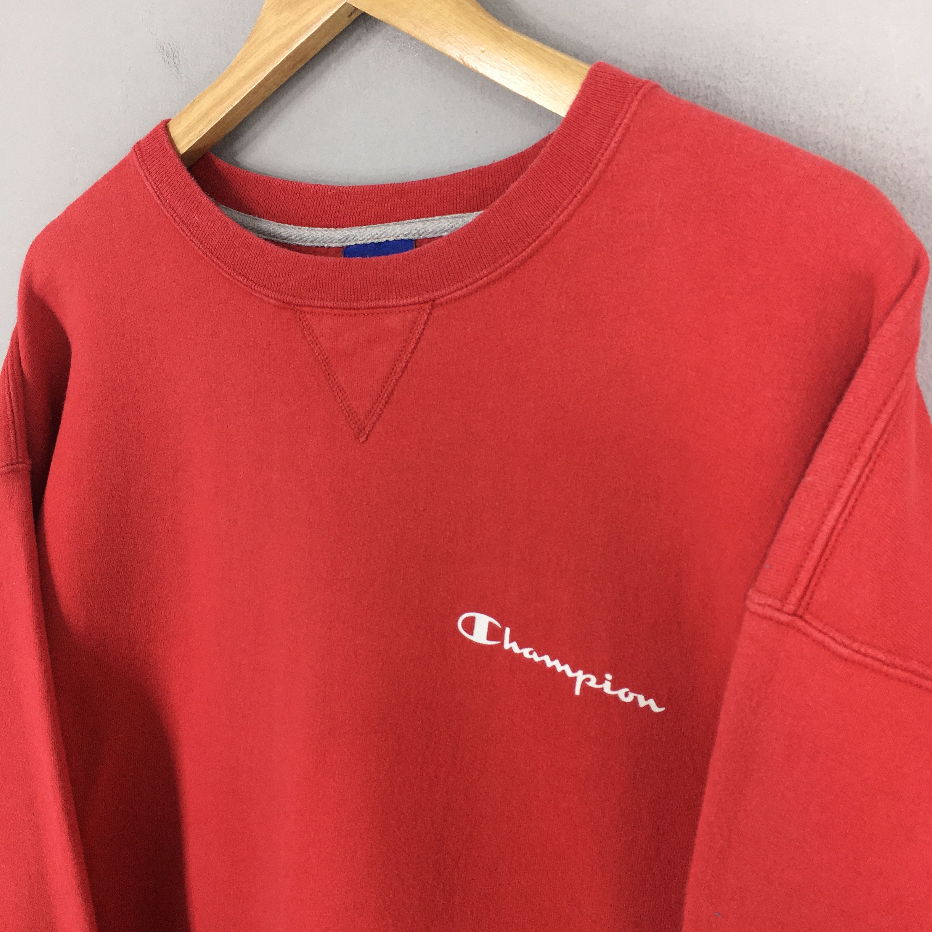 Champion Vintage 90s Champion Sportswear Red Sweatshirt XLarge Size US XL / EU 56 / 4 - 3 Thumbnail