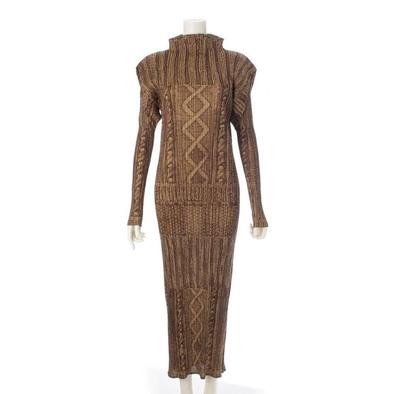 Issey Miyake Issey Miyake Twisted knitted transfer dress Size XXL / US 16-18 / IT 52-54 - 1 Thumbnail