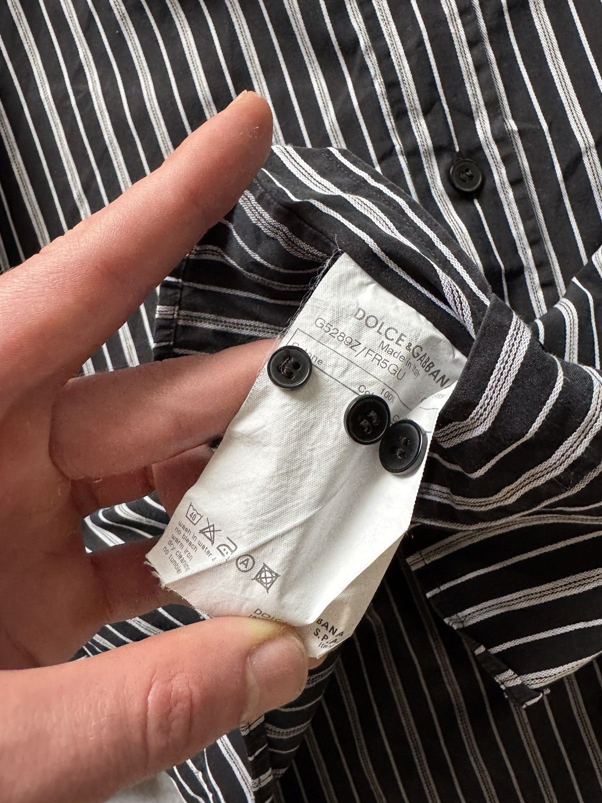 Dolce & Gabbana Vintage Dolce&Gabbana Striped Button Up Shirt Size US S / EU 44-46 / 1 - 7 Thumbnail