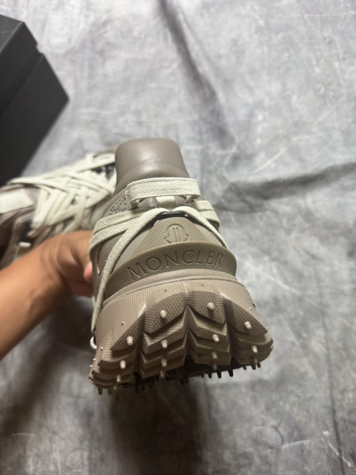 Moncler × Rick Owens Rick Owens Moncler Megalace Trail Grip Sneakers in Dust Size US 8 / EU 41 - 4 Thumbnail