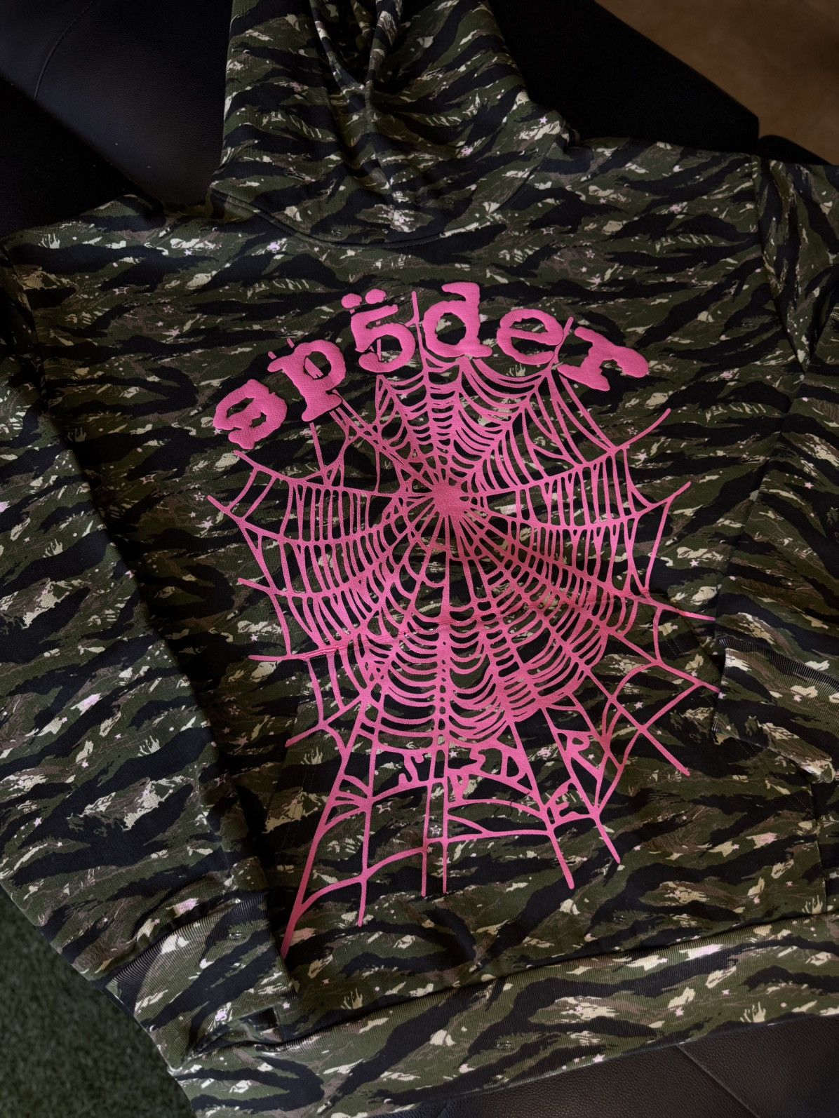 Sp5der Worldwide Green Camo Hoodie Size XL (NEW) Menswear