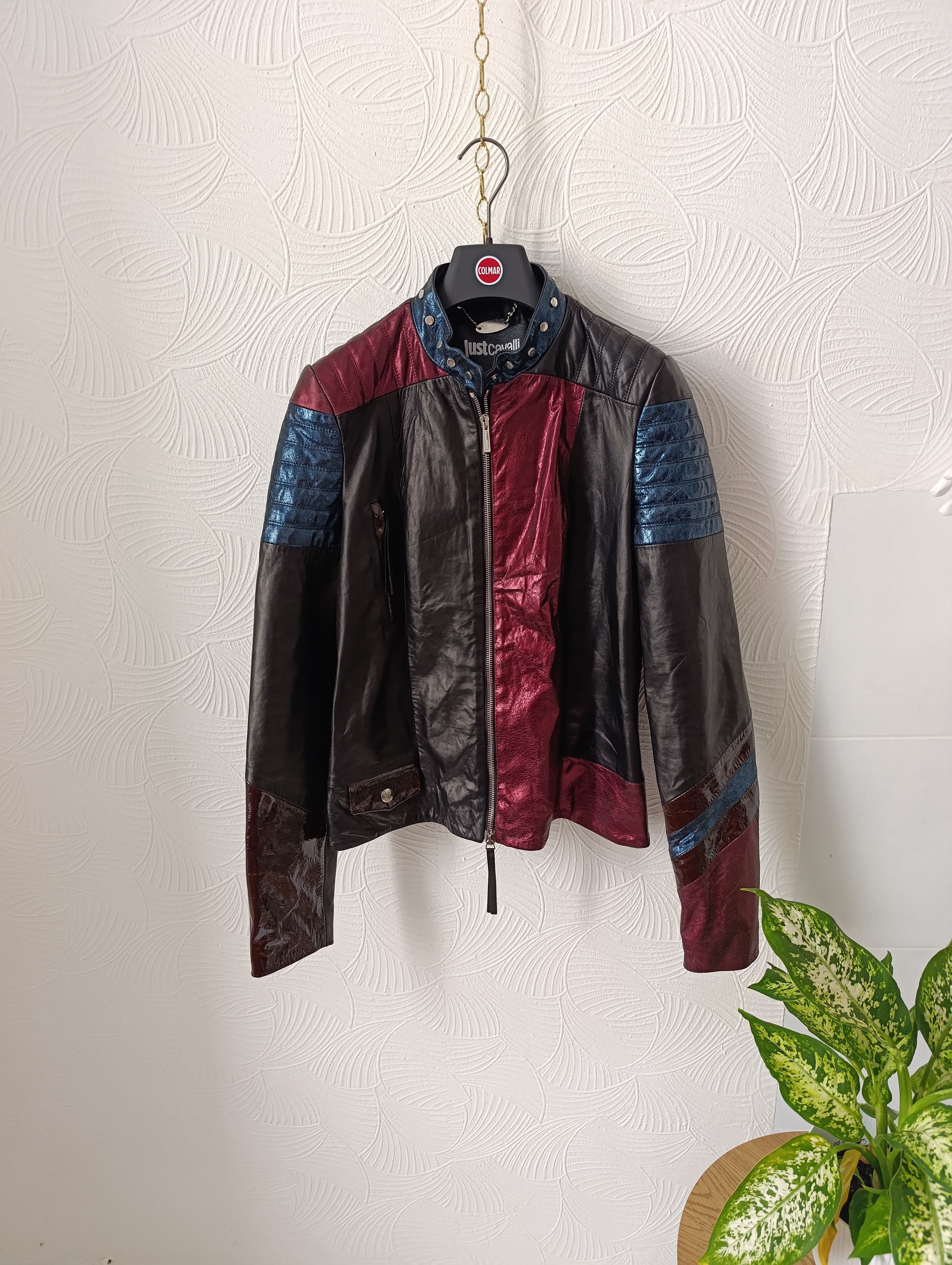 Just Cavalli JUST ROBERTO CAVALLI COUTURE 2013 LEATHER BIKER JACKET Size XL / US 12-14 / IT 48-50 - 1 Thumbnail