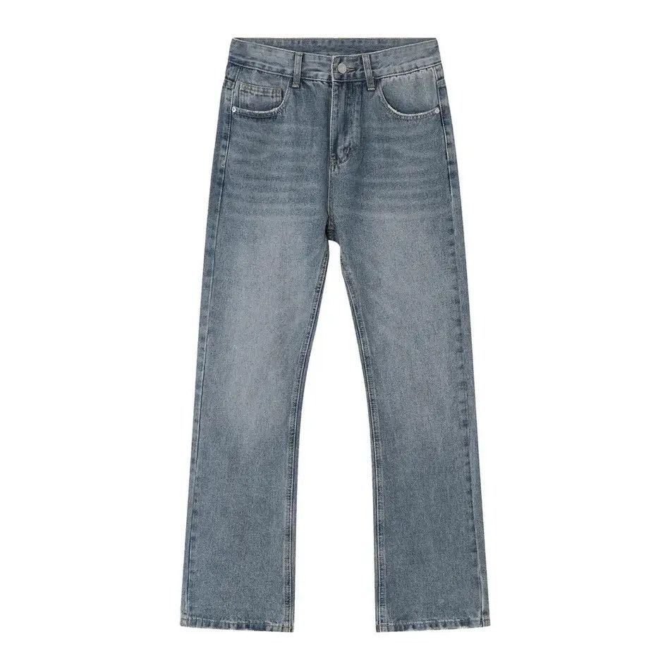Japanese Brand Retro micro flared straight leg loose jeans Size US 32 / EU 48 - 4 Thumbnail