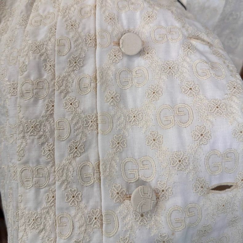 Gucci Gucci Size 38 Full-print embroidered old flower doll collar Size US XXS / EU 40 - 3 Thumbnail