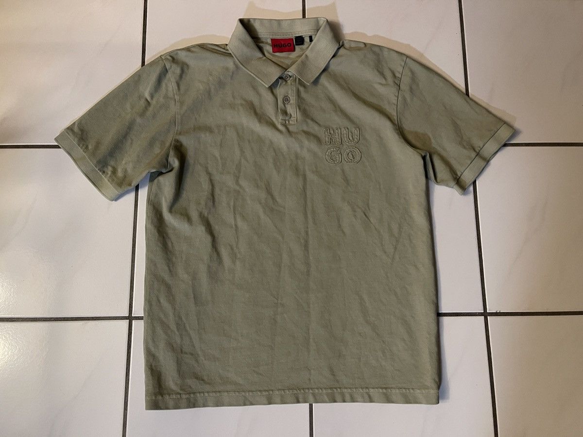 Hugo Boss Hugo Boss Men's Medium Polo Dustreck Green Embroidered Logo Size US M / EU 48-50 / 2 - 1 Thumbnail