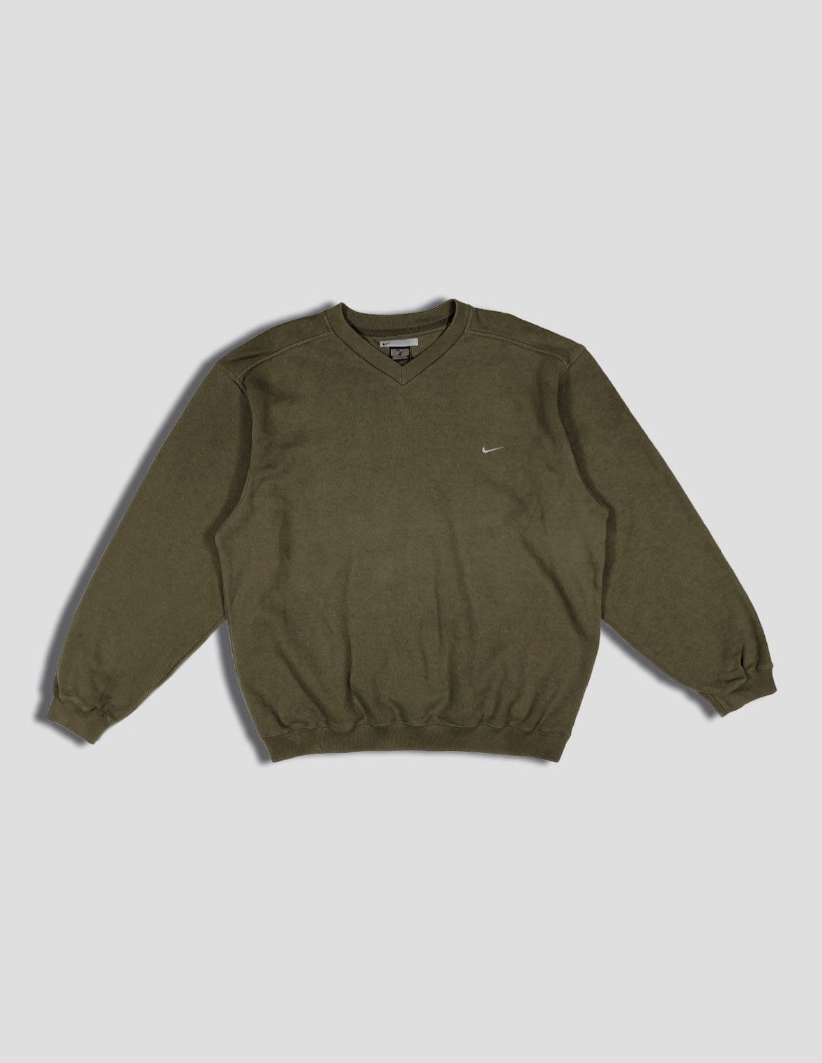 Nike V-neck Swoosh Logo 90s Vintage Sweatshirt