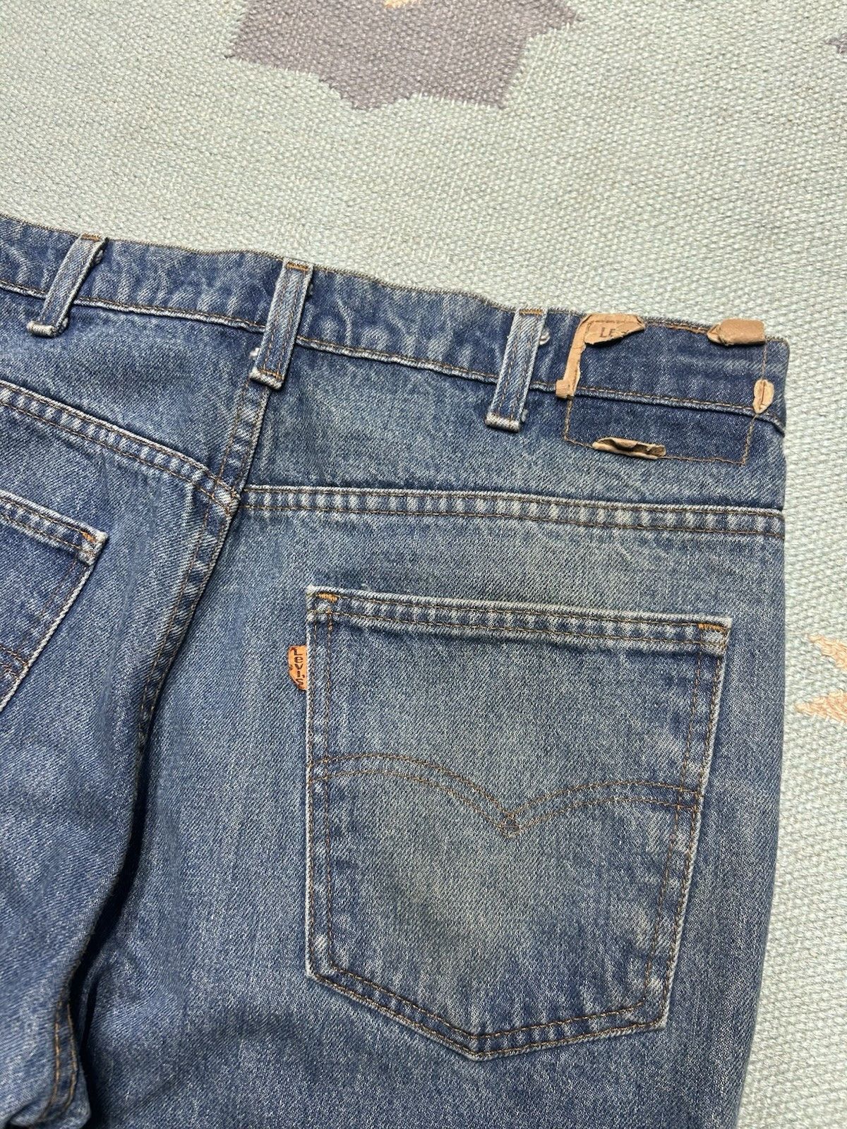 Vintage Vtg Levi's 517 jeans orange tab dark wash bootcut USA 34x29 Size US 34 / EU 50 - 4 Thumbnail