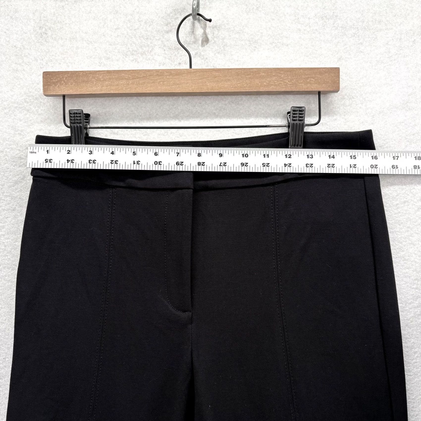 Loft LOFT Dress Pants Womens 10P Black Ponte Flare Leg Stretch Workwear NWT Petite Flat Front Pockets Adult Womens Pants Size 32" / US 10 / IT 46 - 6 Thumbnail