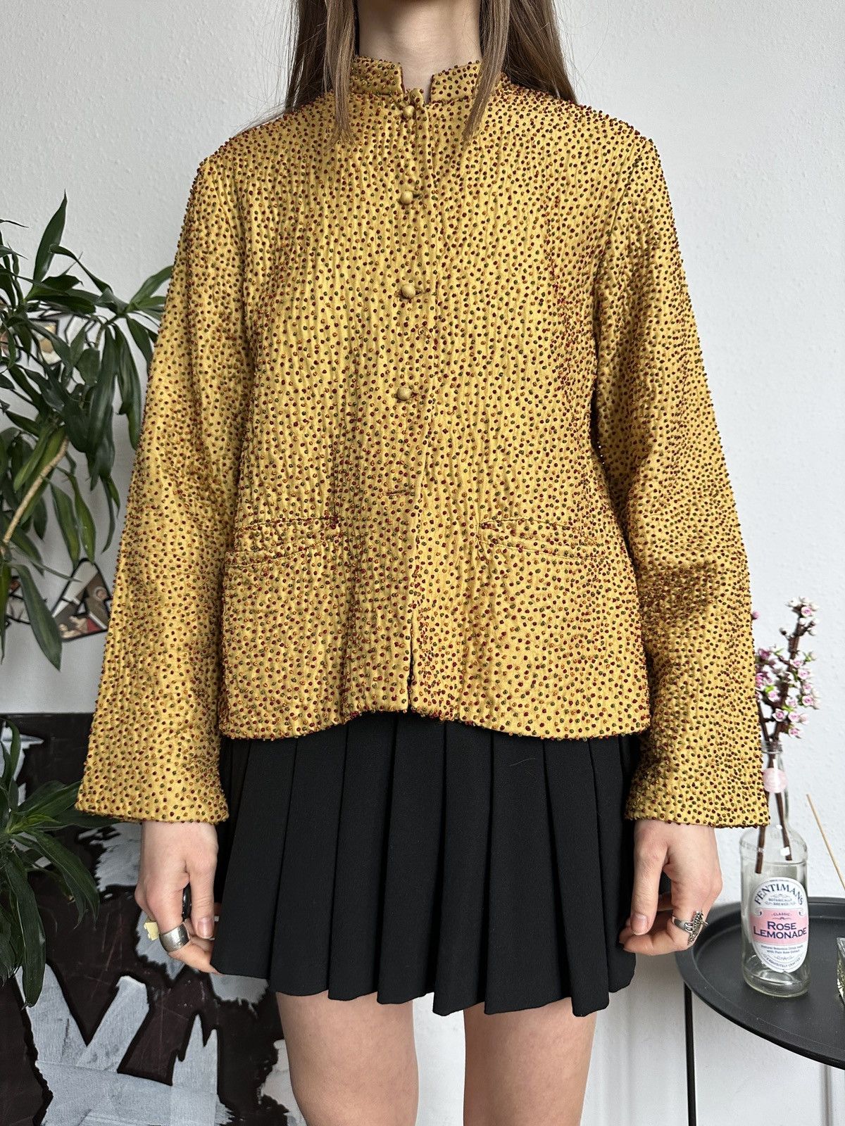 Japanese Brand × Vintage Vintage Polkadot Asian Japan Rare Designer Light Jacket Size M / US 6-8 / IT 42-44 - 1 Thumbnail