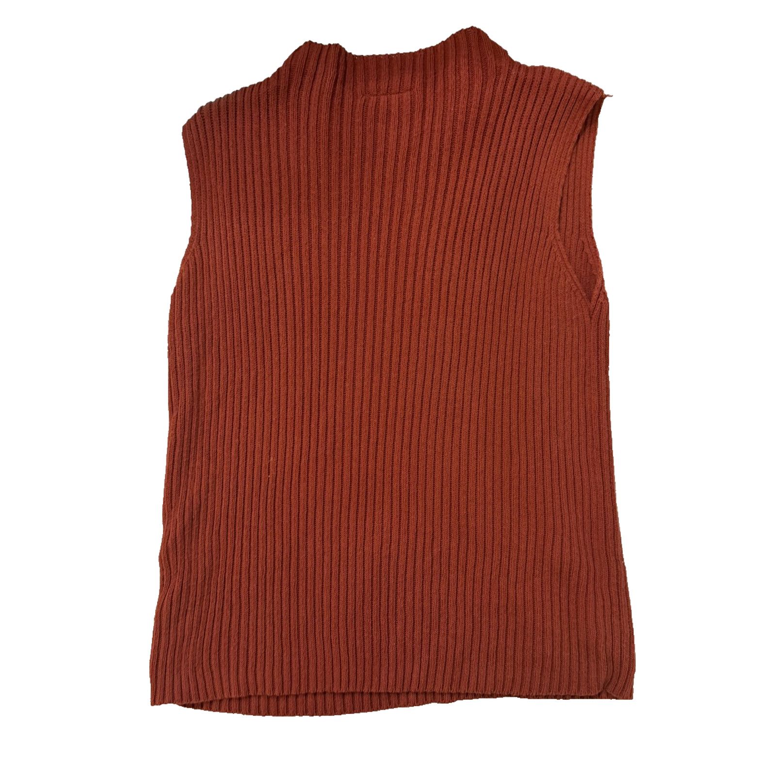 Coldwater Creek Vintage Coldwater Creek Ribbed Sweater Vest MED Rust USA 90s Size M / US 6-8 / IT 42-44 - 4 Thumbnail