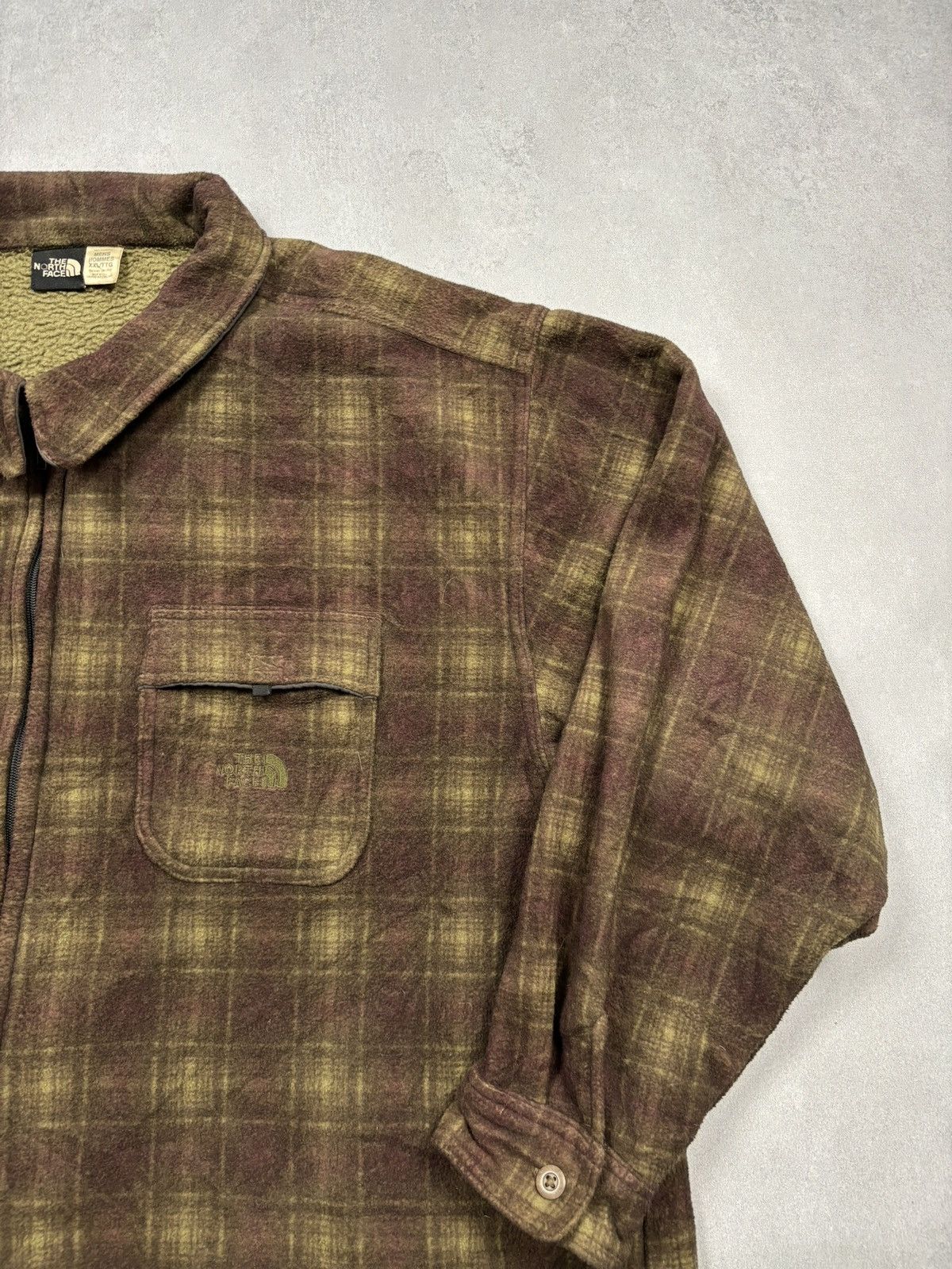 The North Face VTG 90s The North Face Plaid Fleece Lined Zip Up Overshirt Size US XXL / EU 58 / 5 - 2 Thumbnail