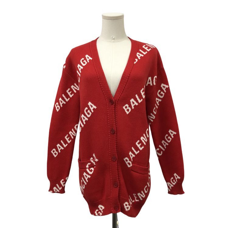 Balenciaga Balenciaga All-over Logo Cardigan Size XS Size XS / US 0-2 / IT 36-38 - 1 Thumbnail