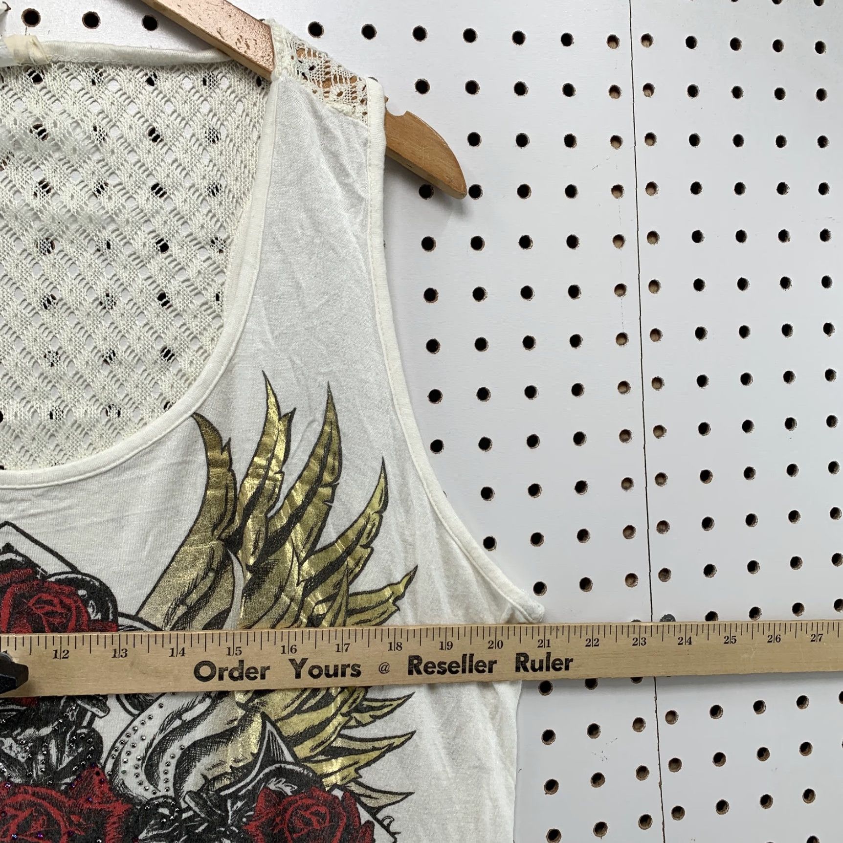 Affliction Xzavier Womens Tank Shirt L White - Casual Sleeveless Top, Regular Fit, Adult, White, - 90s/Affliction Style? Size L / US 10 / IT 46 - 4 Thumbnail