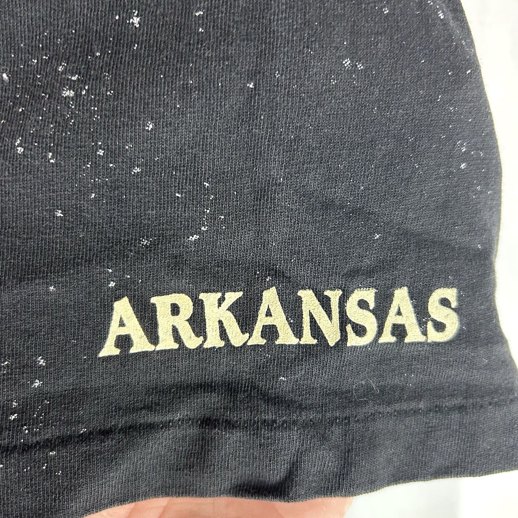 Vintage VINTAGE Wolf Wilderness Arkansas Graphic T Shirt XL Black AOP Splatter CMJ Sportswear USA Womens Men’s? Size US XL / EU 56 / 4 - 6 Thumbnail