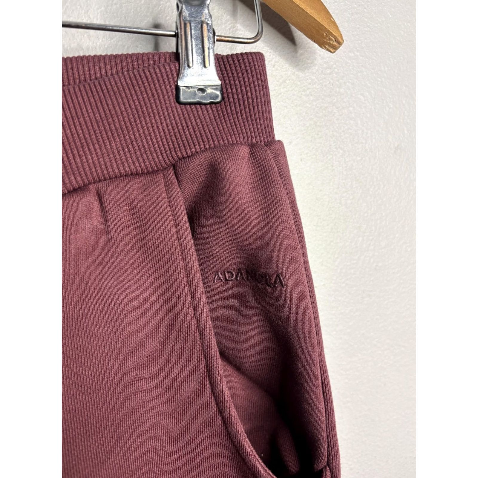 Vintage Adanola Sweatpants Womens M Pink Straight Leg Elastic Waist Lounge Pockets Size 24" / US 00 / IT 34 - 3 Thumbnail