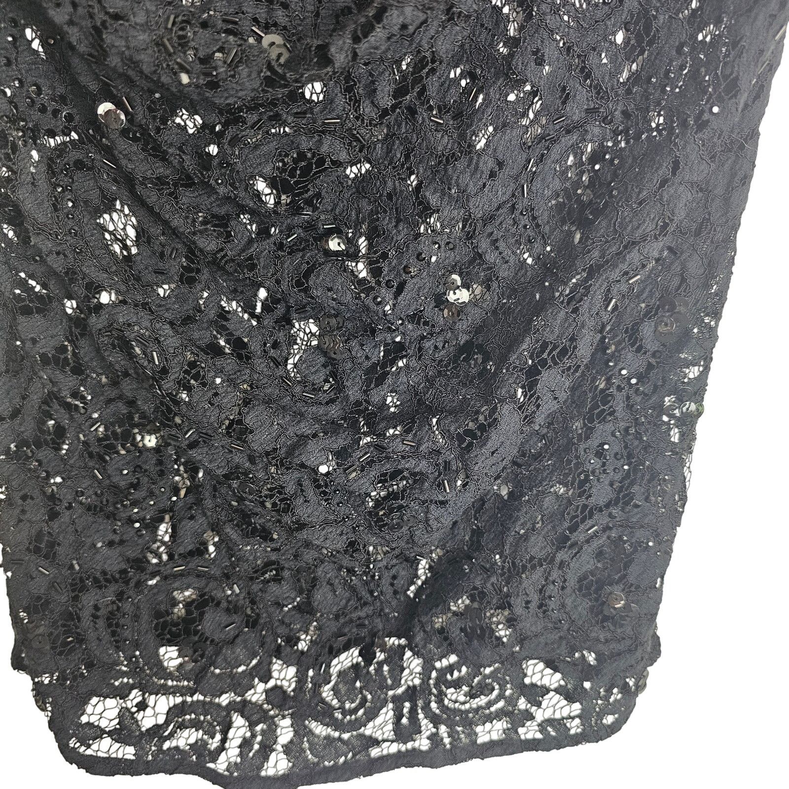 Alberto Alberto Makali Sheer Floral Lace Sequin Top M Whimsigoth Size M / US 6-8 / IT 42-44 - 3 Thumbnail