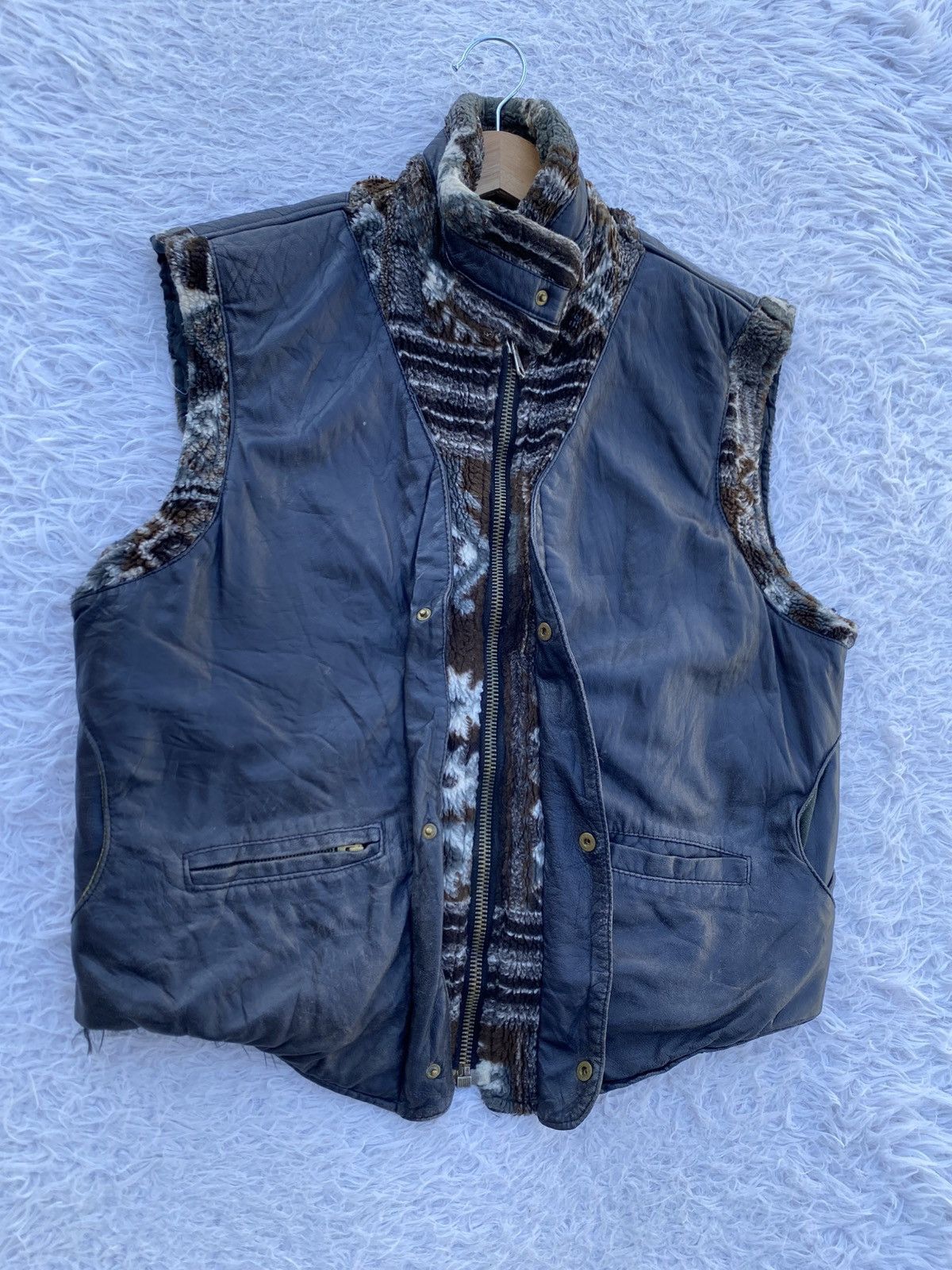 Vera Pelle Rare Vintage Vera Pelle Italian Designers Vest Leather Size US M / EU 48-50 / 2 - 2 Thumbnail