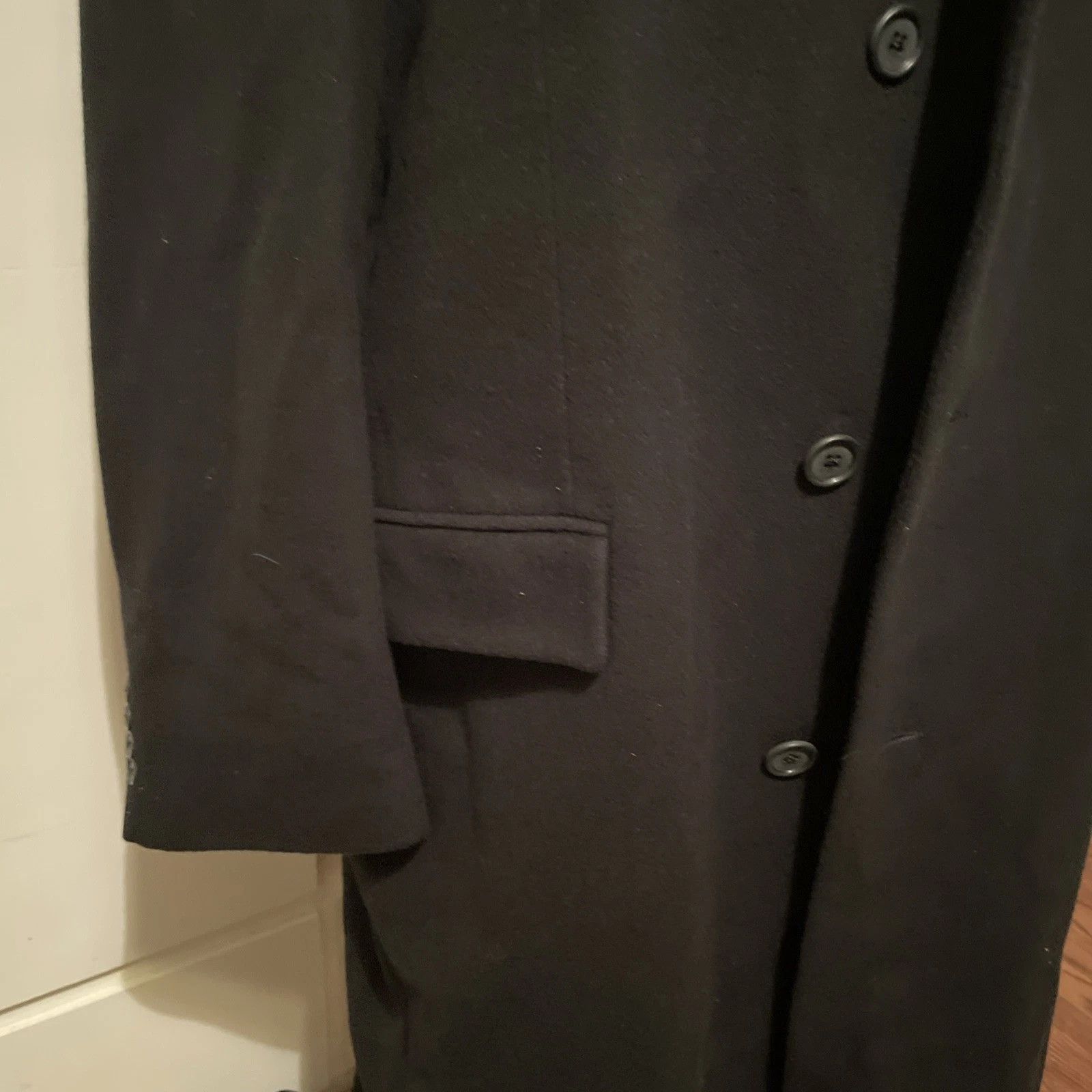 Brooks Brothers VTG Brooks Brothers Black Wool Cashmere Overcoat Mens 42R Size US L / EU 52-54 / 3 - 4 Thumbnail