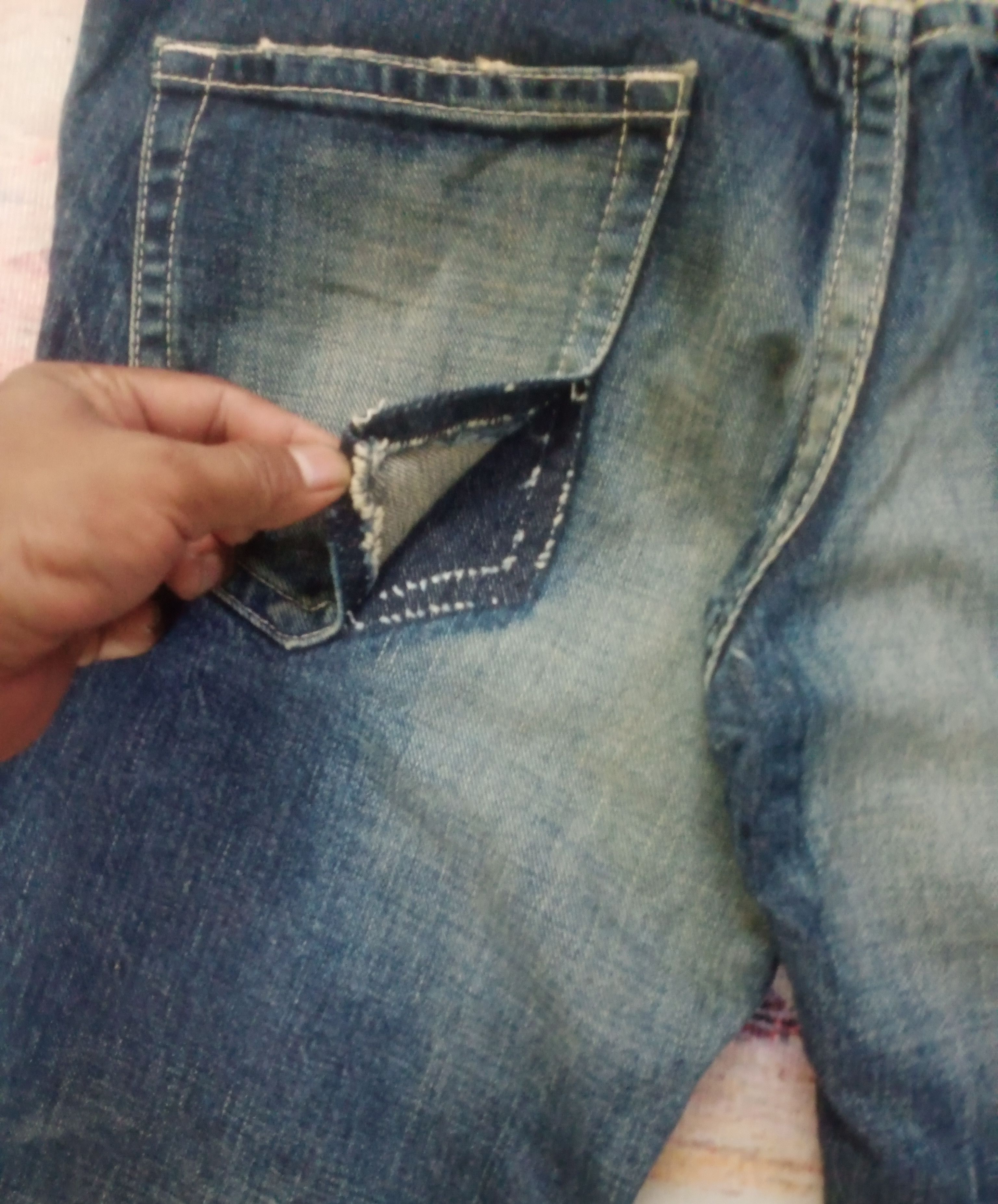 If Six Was Nine Rare Distressed Ufin & Sons Flare Boot cut Jeans Size US 33 - 16 Thumbnail