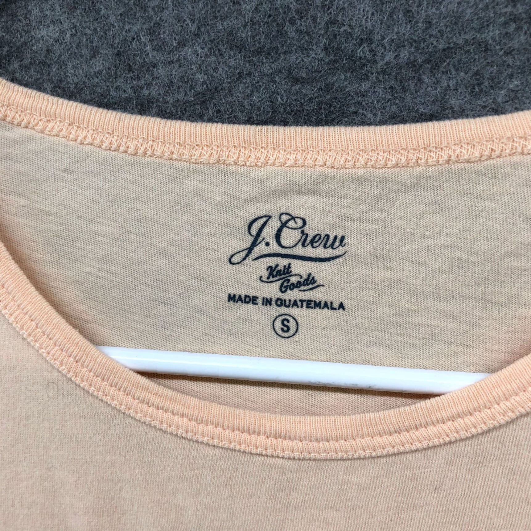 J.Crew VINTAGE? No. J. Crew Broken In Green Spaced T Shirt Womens S Short Sleeve Peach Crewneck Crop Size S / US 4 / IT 40 - 4 Thumbnail