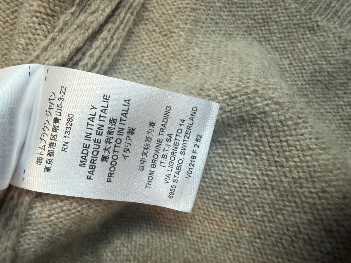 Thom Browne Thom Browne Beige Shetland Wool 4-Bar sz 5 Size US XXL / EU 58 / 5 - 9 Thumbnail