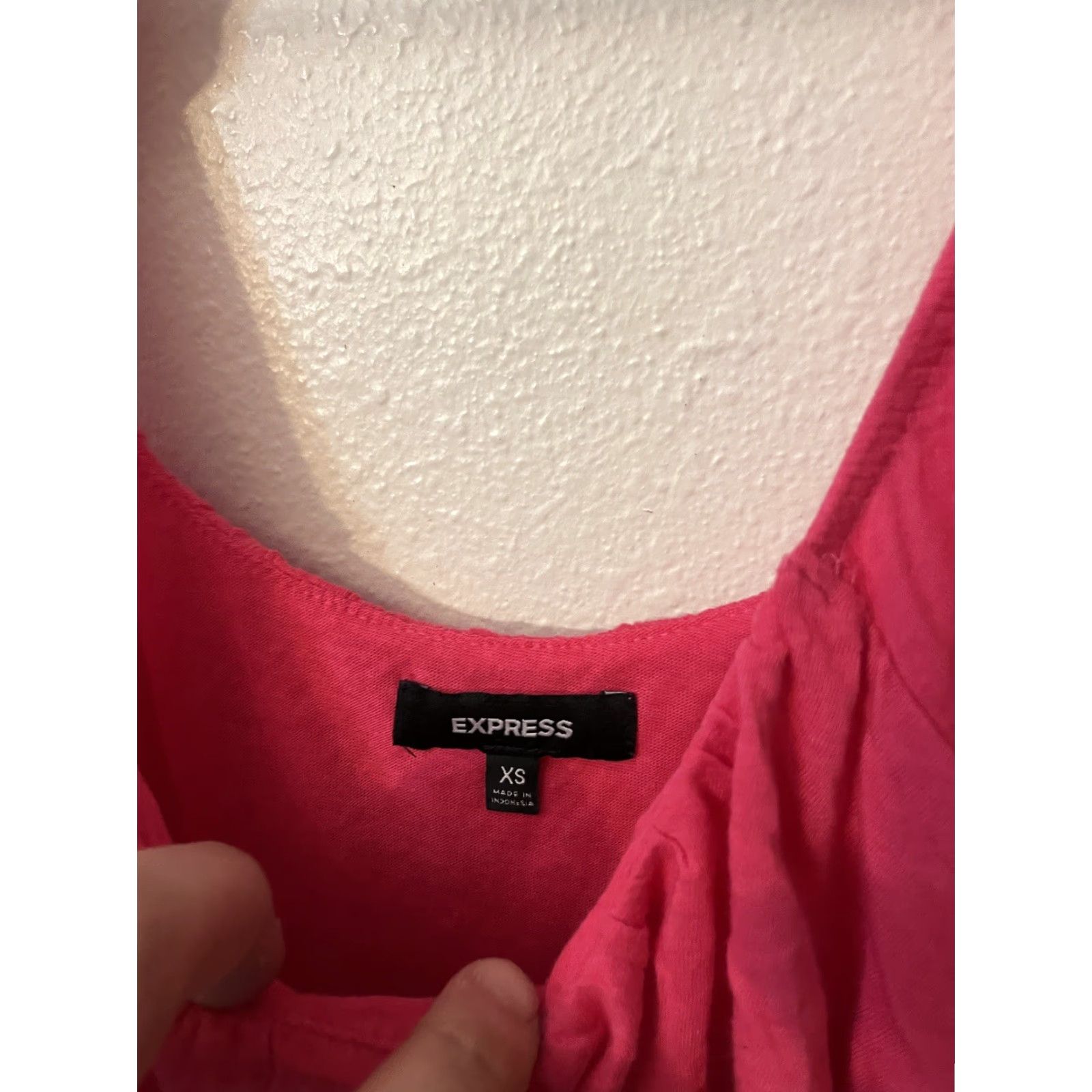 Express Express Women's XS Cami Pink Ruffle Layered Pullover Summer Casual Cotton Blend Tank XS Pink Women's Express Shirt? Size XS / US 0-2 / IT 36-38 - 3 Thumbnail