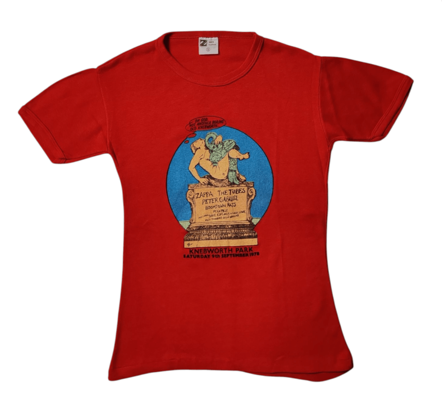 Band Tees 1978 Knebworth Park Frank Zappa 70s Vintage T shirt Size US XXS / EU 40 - 1 Thumbnail