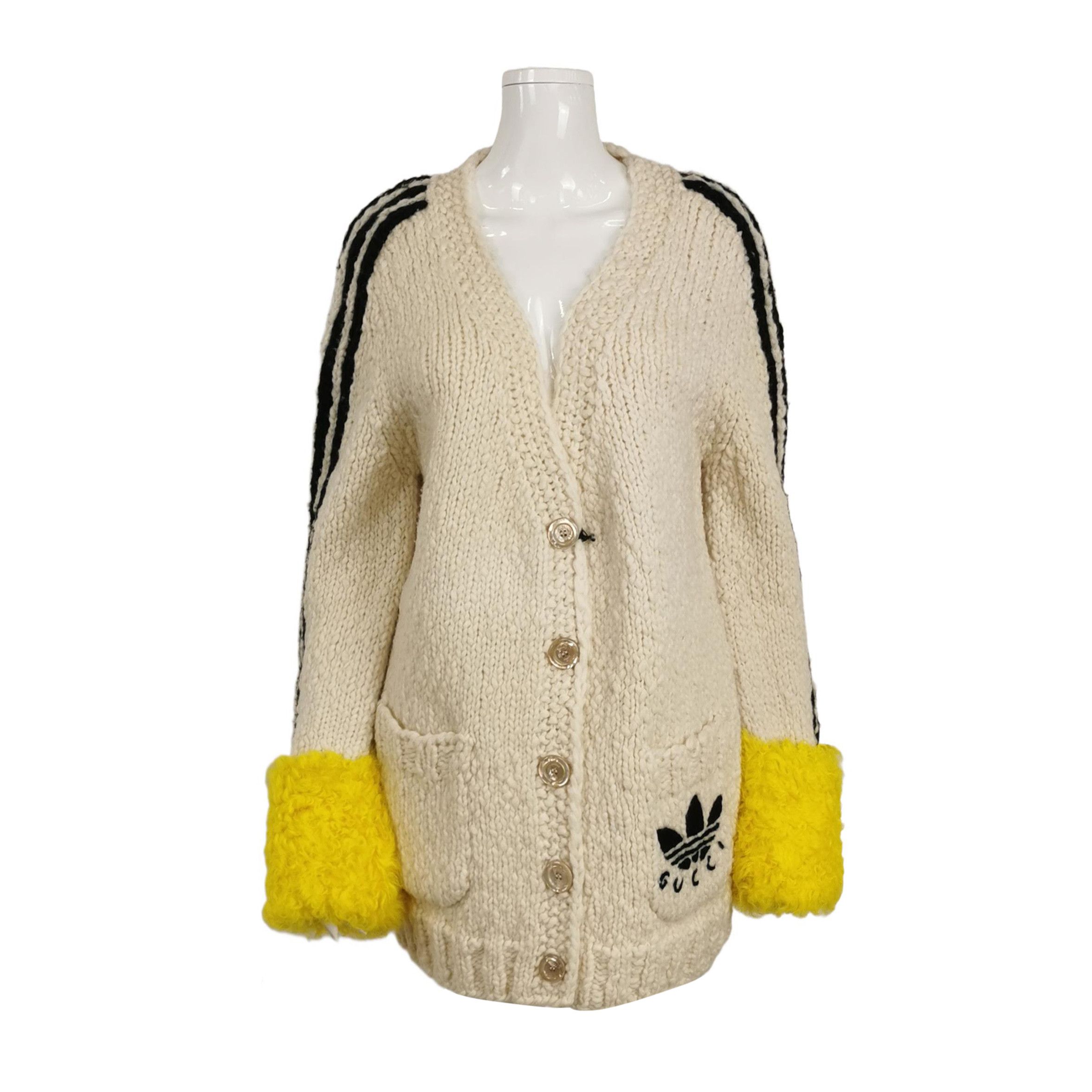 Gucci Gucci x Adidas Embroidered Knit Cardigan Size S Size US S / EU 44-46 / 1 - 1 Thumbnail