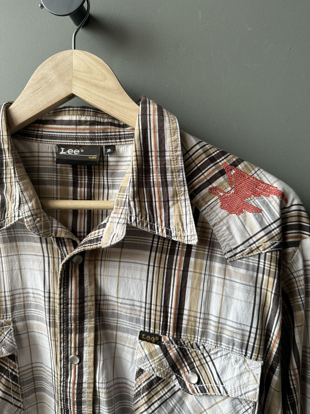 Lee Lee Western Snap Check Shirt Size XL Size US XL / EU 56 / 4 - 3 Thumbnail
