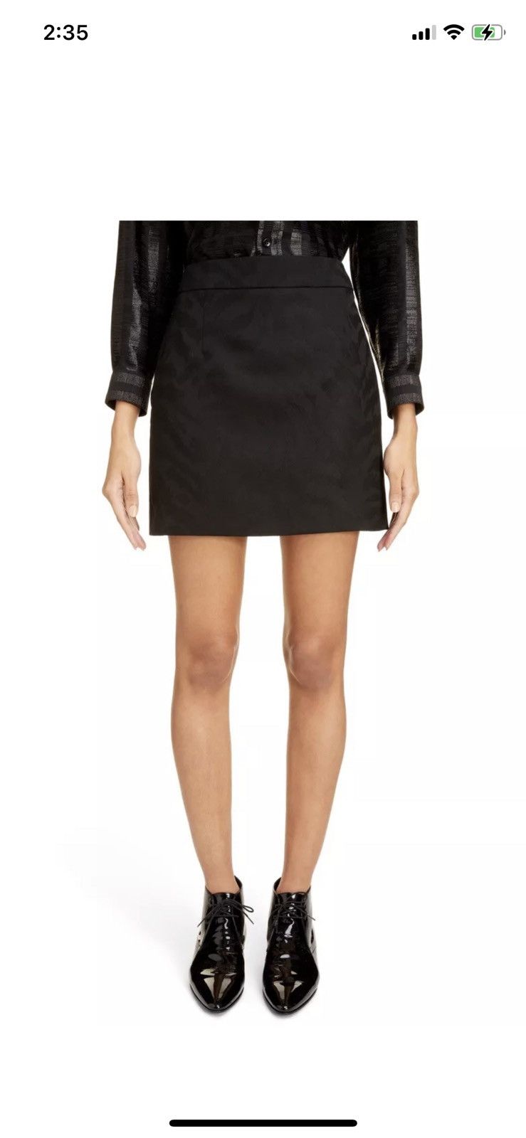 Saint Laurent Paris Saint Laurent wool miniskirt size F40 black Size 28" / US 6 / IT 42 - 1 Thumbnail