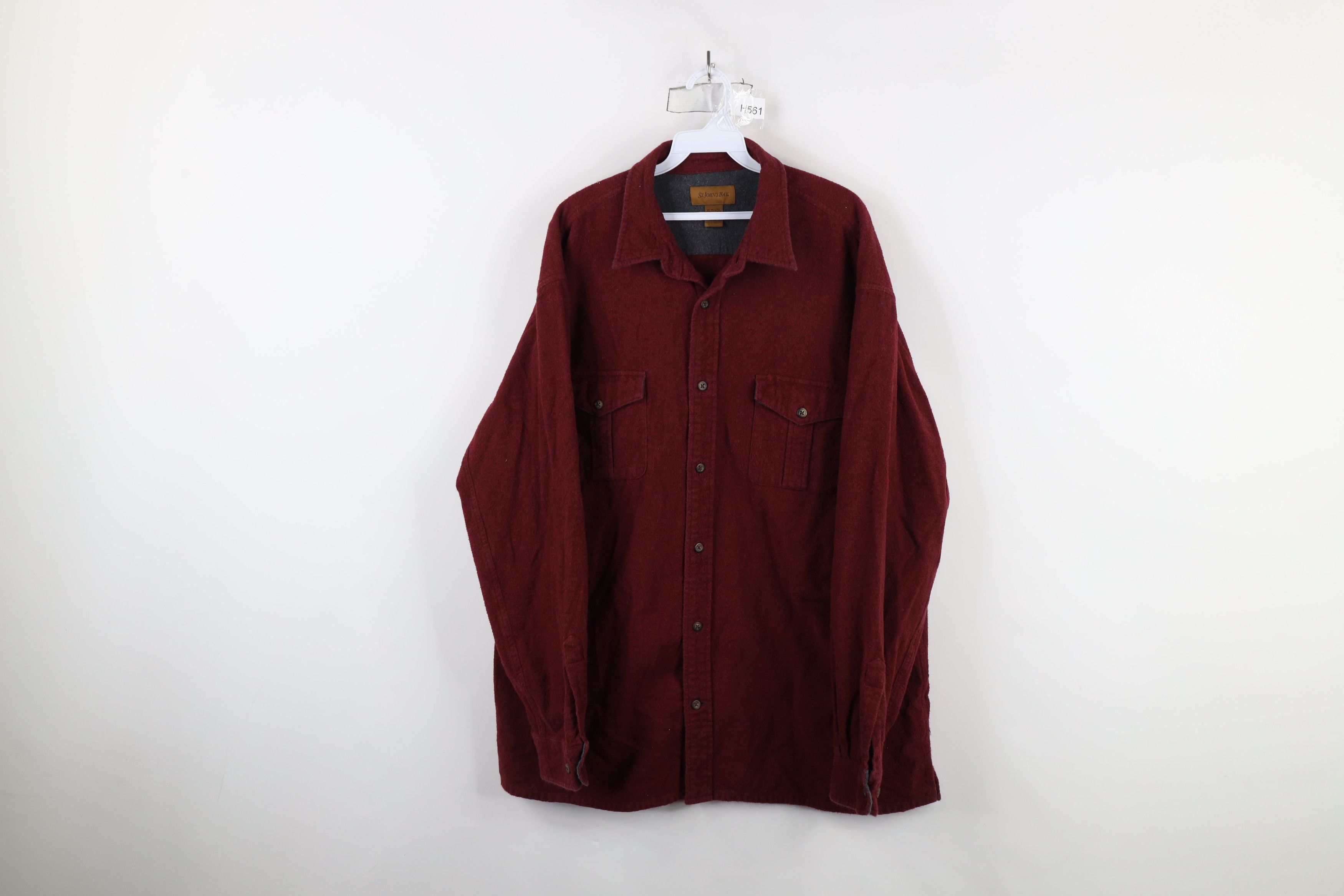 Vintage Vintage 90s Streetwear Chamois Cloth Collared Button Shirt Size US XL / EU 56 / 4 - 1 Thumbnail